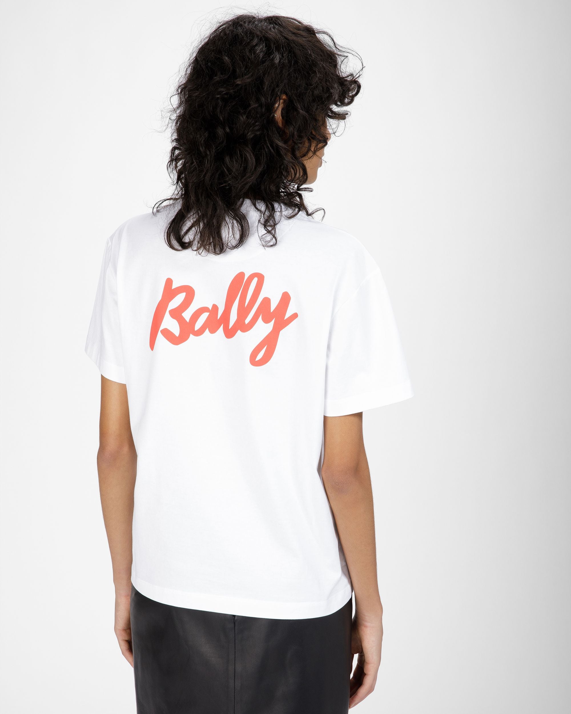 T-Shirt En Coton Blanc - Femme - Bally - 05