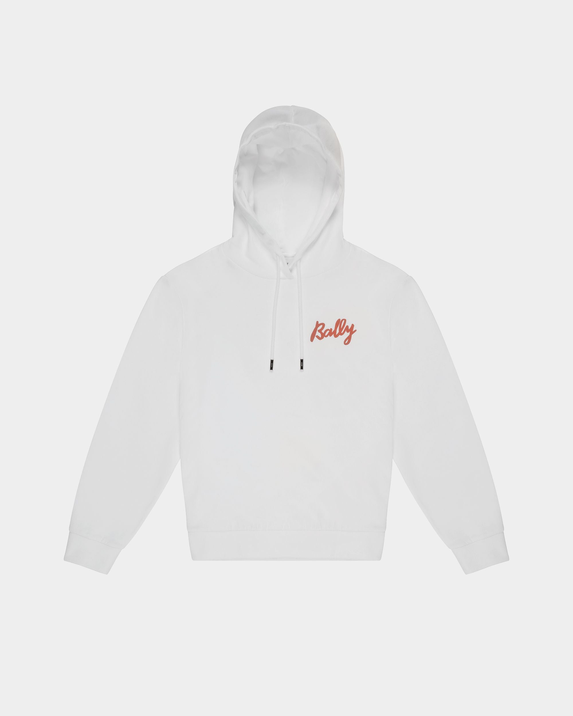 Sweat-Shirt En Molleton De Coton Mélangé Blanc Et Orange - Femme - Bally - 01