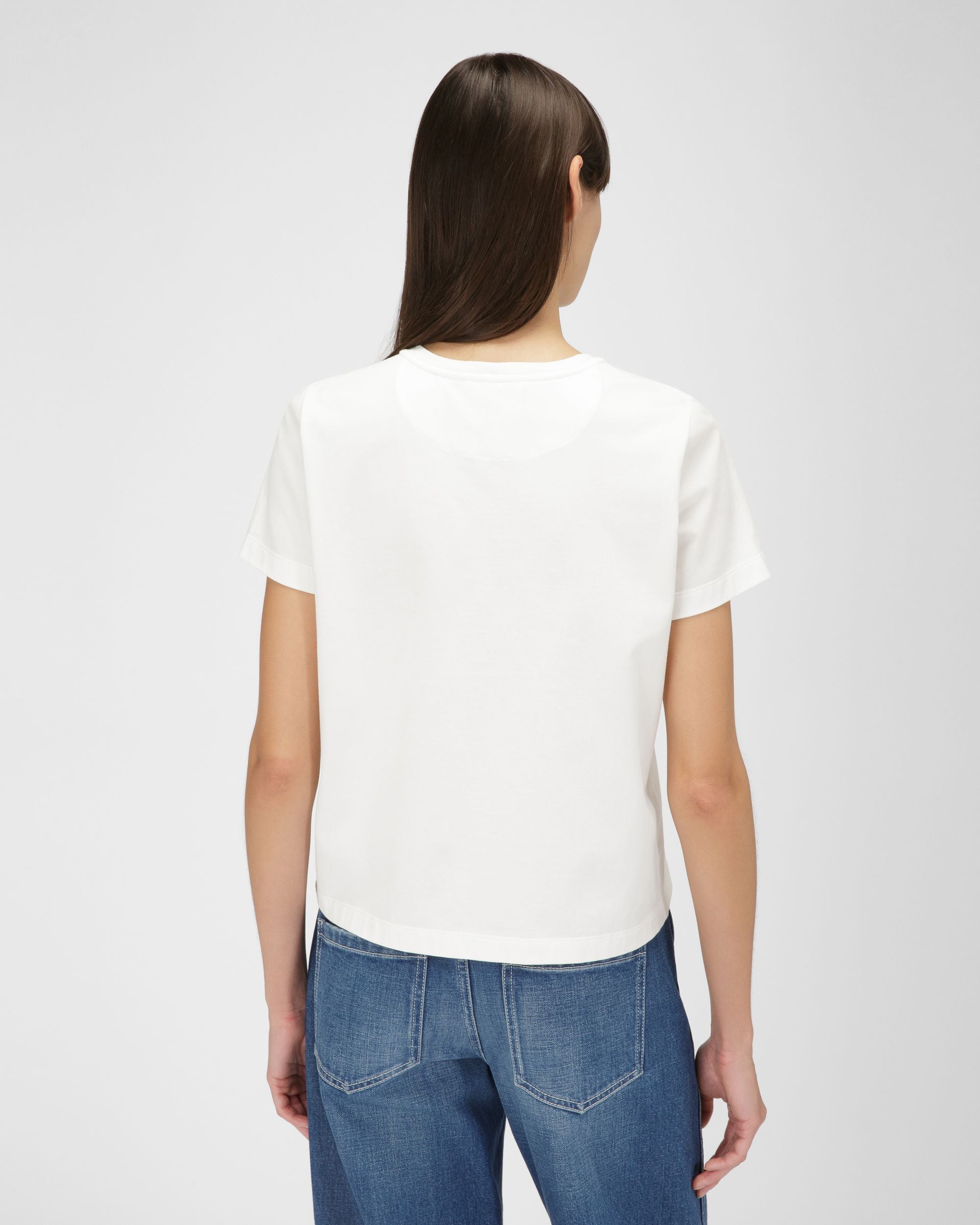 T-Shirt En Coton Ivoire - Femme - Bally - 03