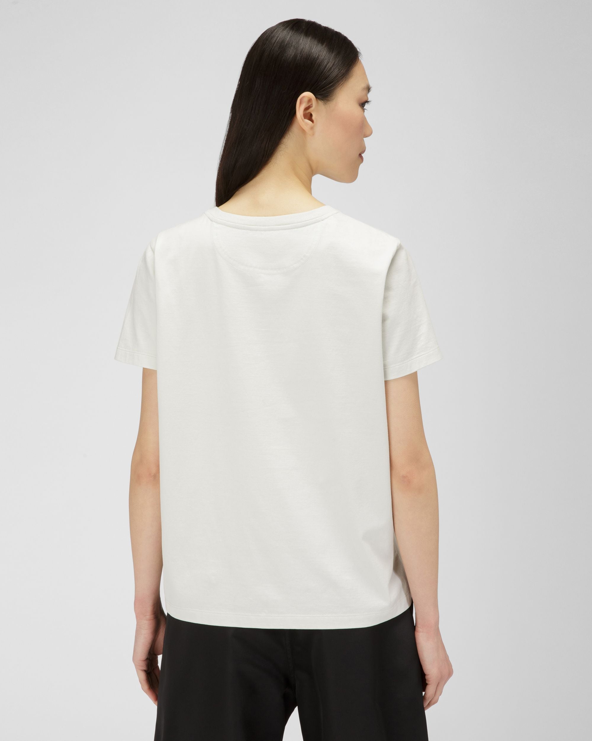 T-Shirt En Coton Ivoire - Femme - Bally - 03