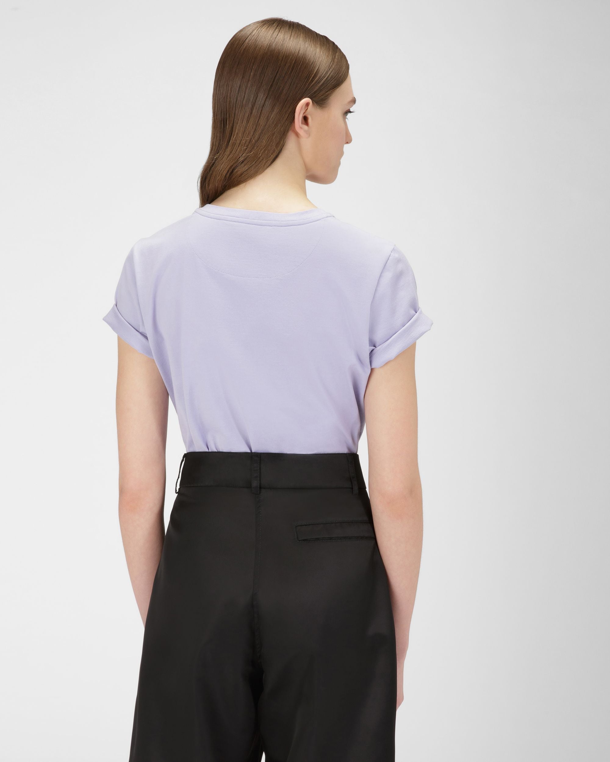 T-Shirt En Coton Violet - Femme - Bally - 03
