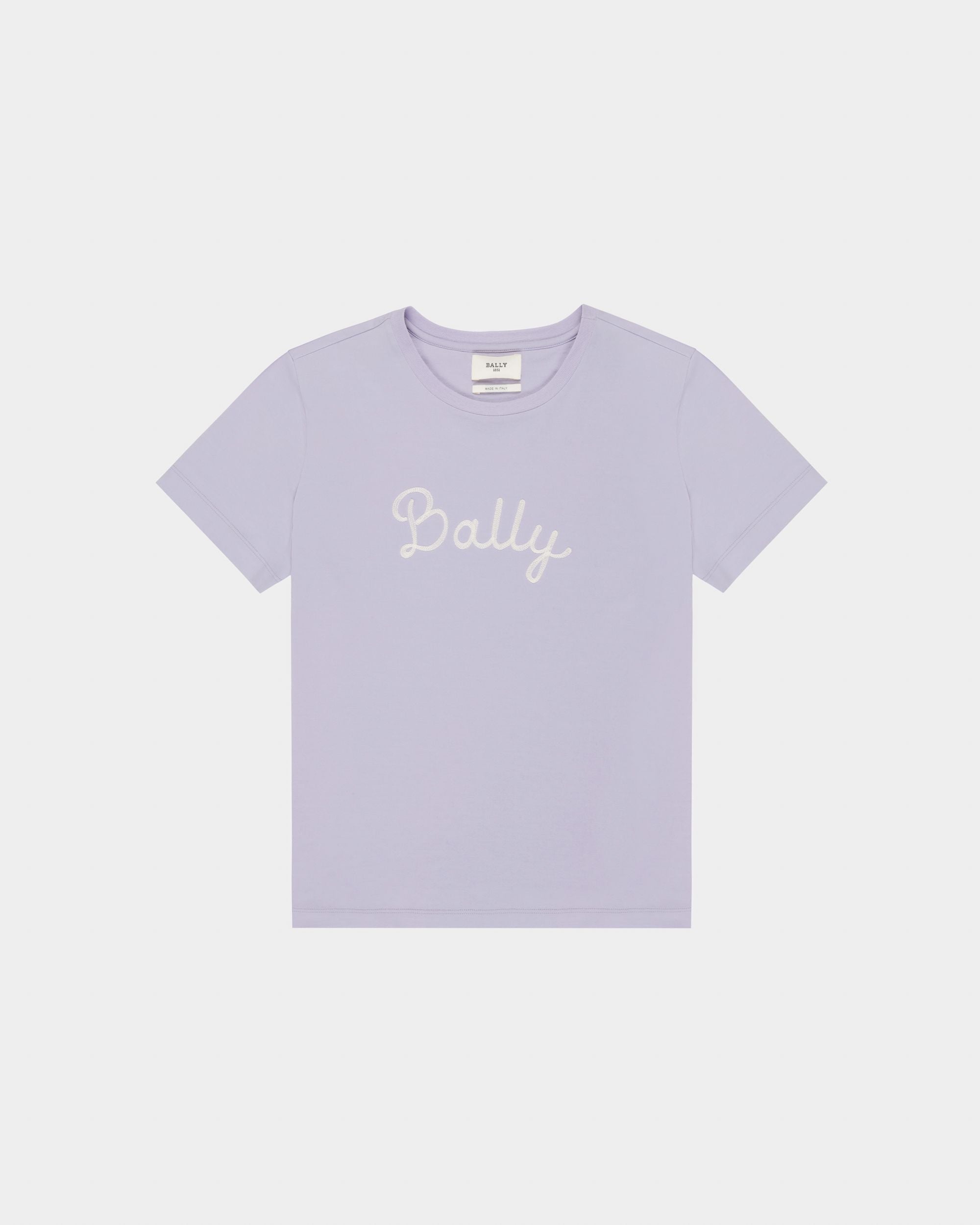 T-Shirt En Coton Violet - Femme - Bally - 04