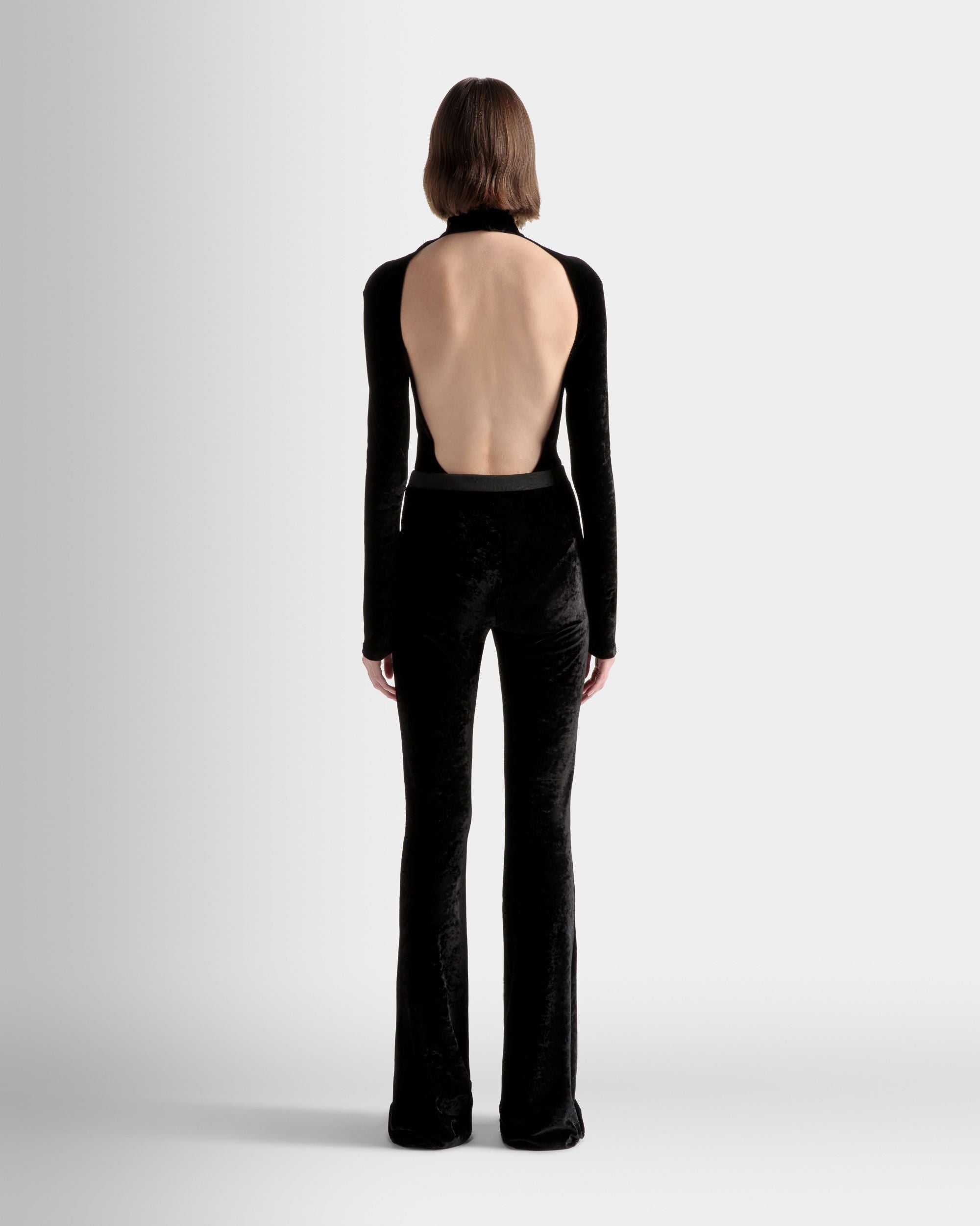 Pantalon évasé En velours noir - Femme - Bally - 06