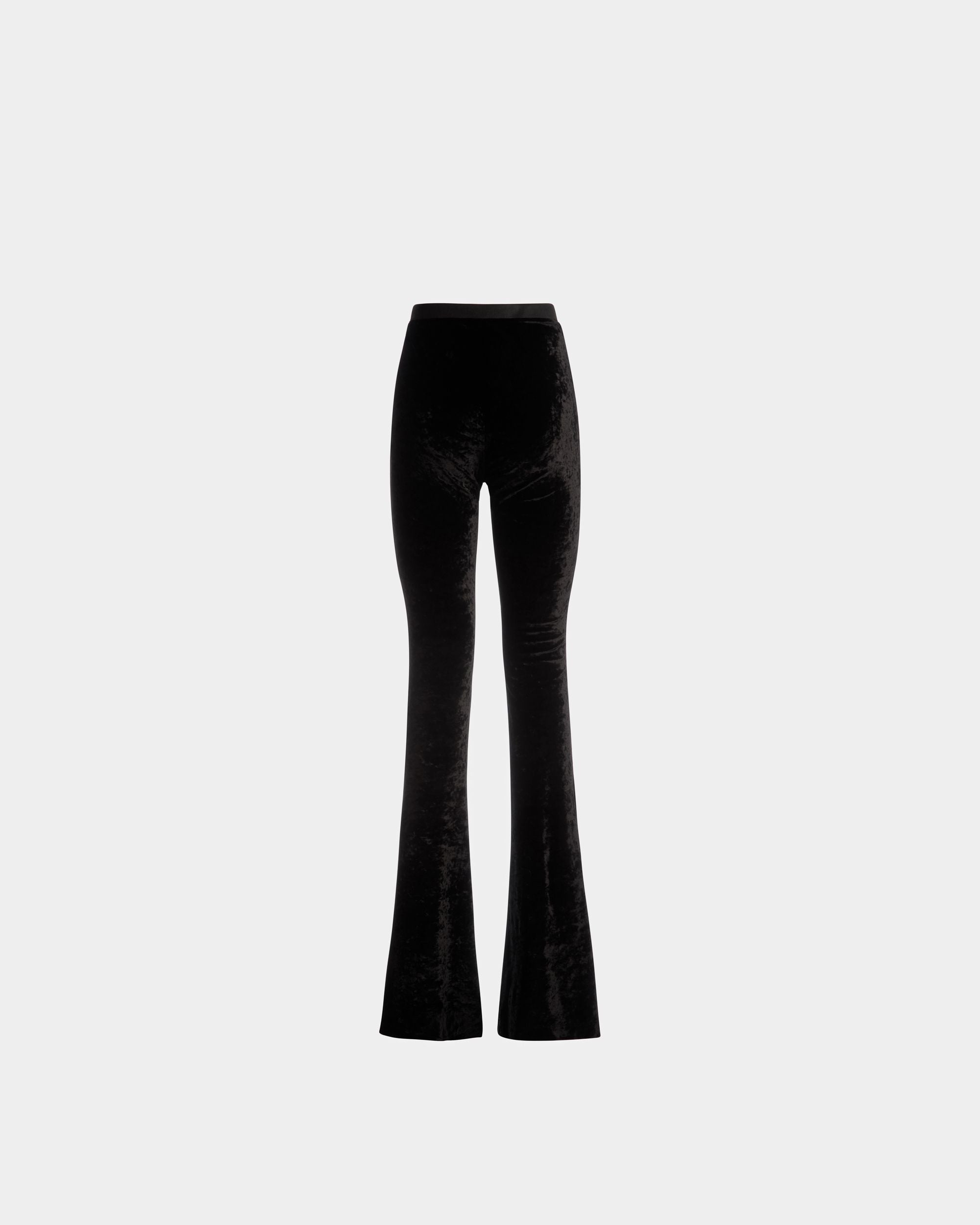 Pantalon évasé En velours noir - Femme - Bally - 07