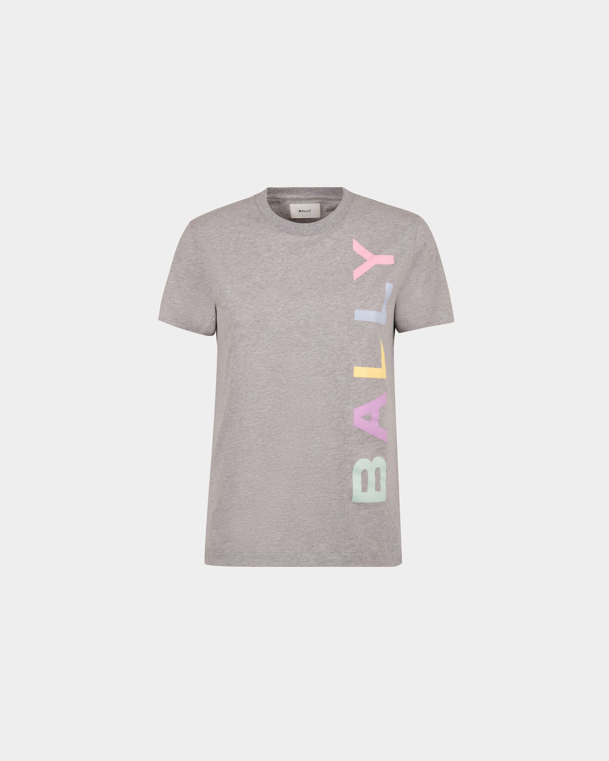 T-Shirt En Coton Gris Chiné - Femme - Bally - 01