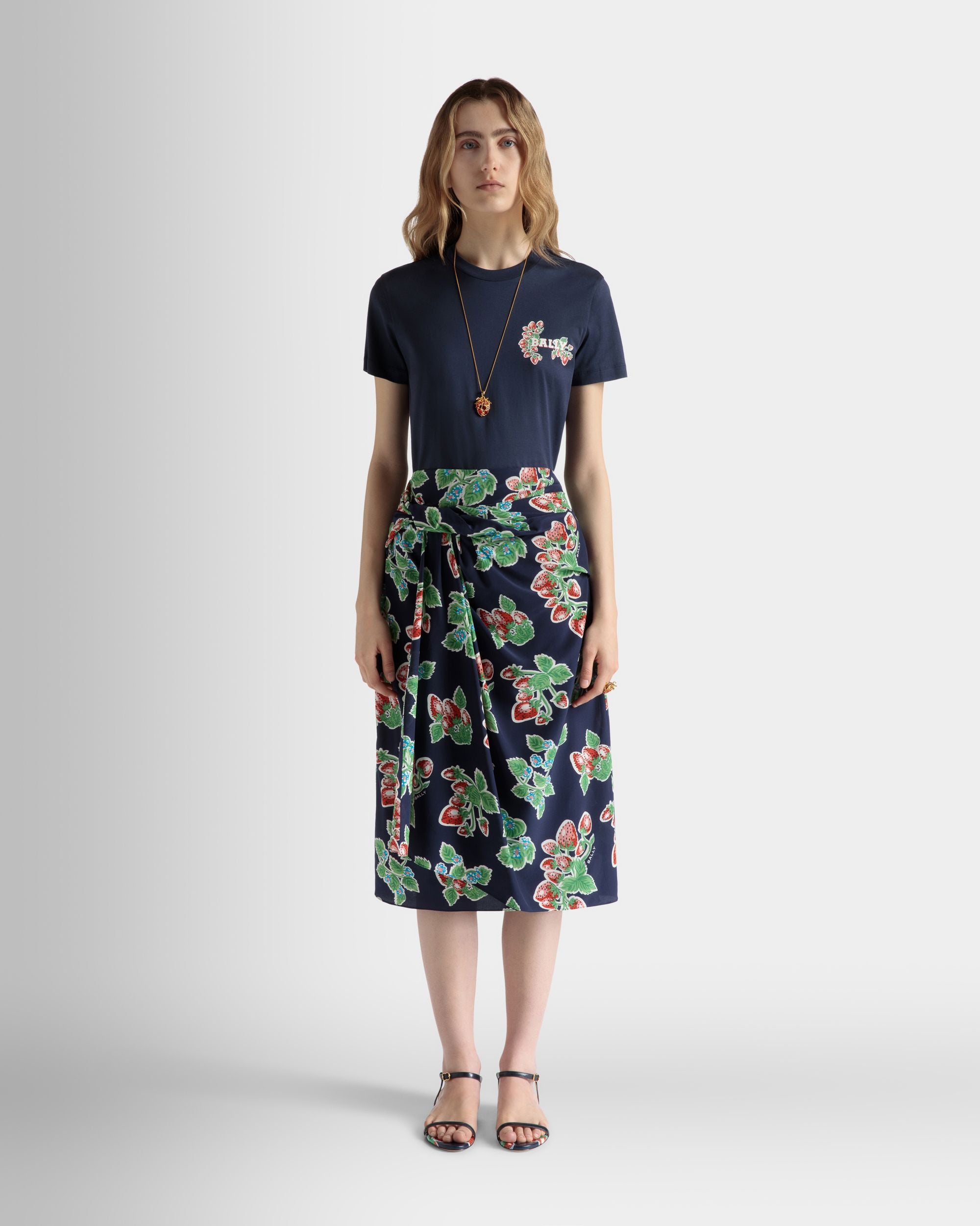 T-Shirt En Coton Imprimé Strawberry - Femme - Bally - 02