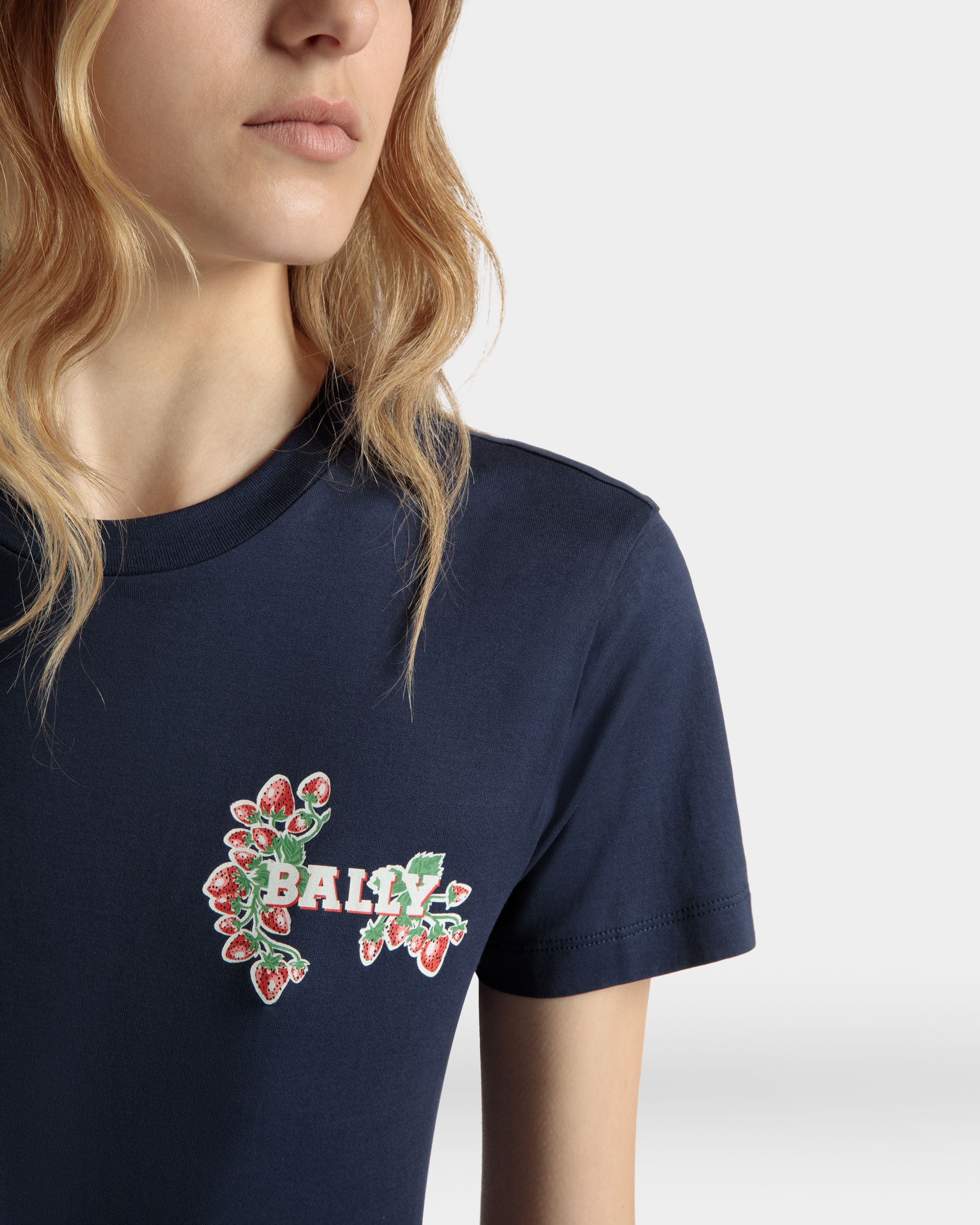 T-Shirt En Coton Imprimé Strawberry - Femme - Bally - 04
