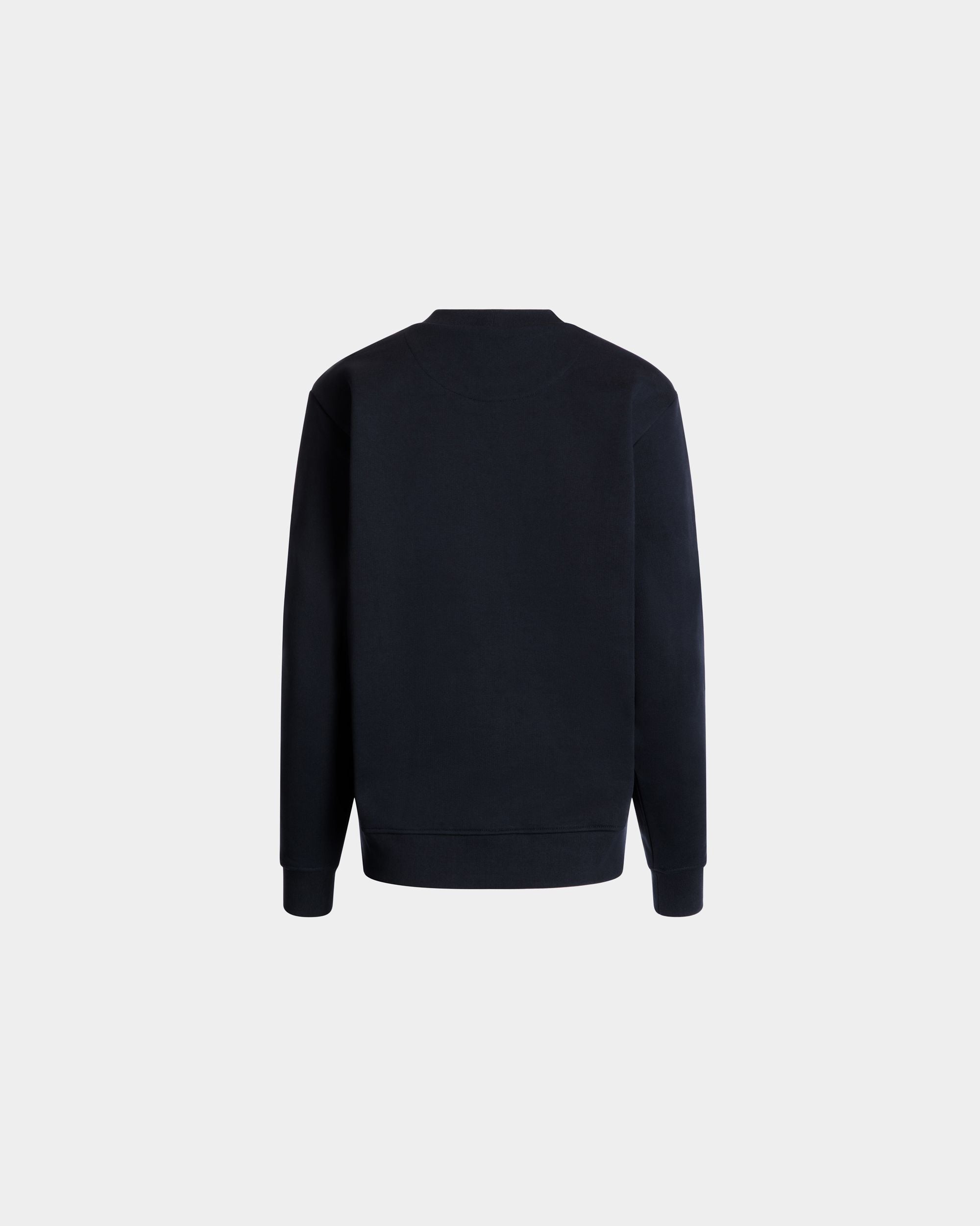Pull Ras-Du-Cou Avec Logo Bally Crest En Coton Navy Blue - Femme - Bally - 07