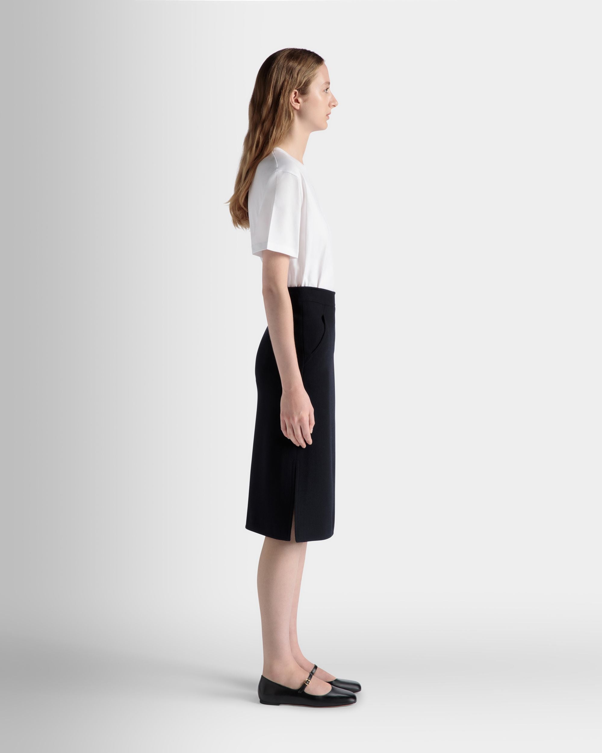 T-Shirt Avec Logo Bally Crest En Coton Blanc - Femme - Bally - 06
