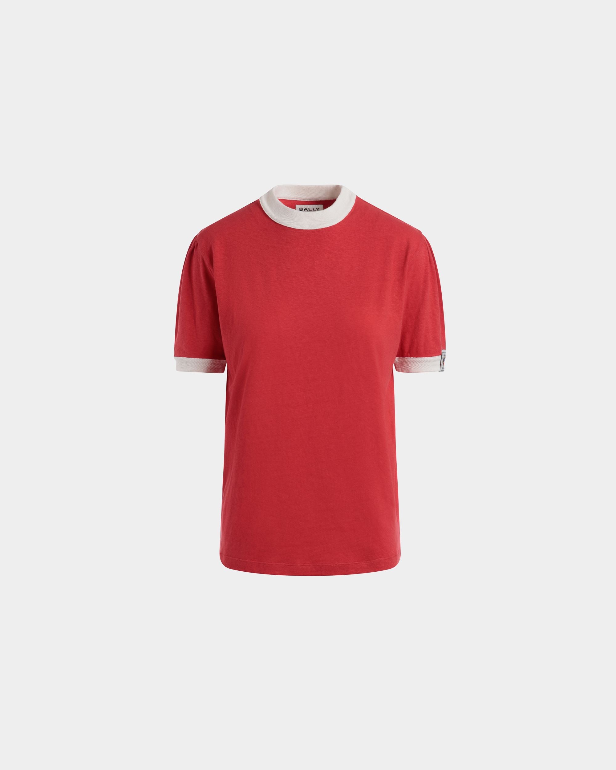 Cutsew T-Shirt In Red Mix Cotton - Femme - Bally - 01