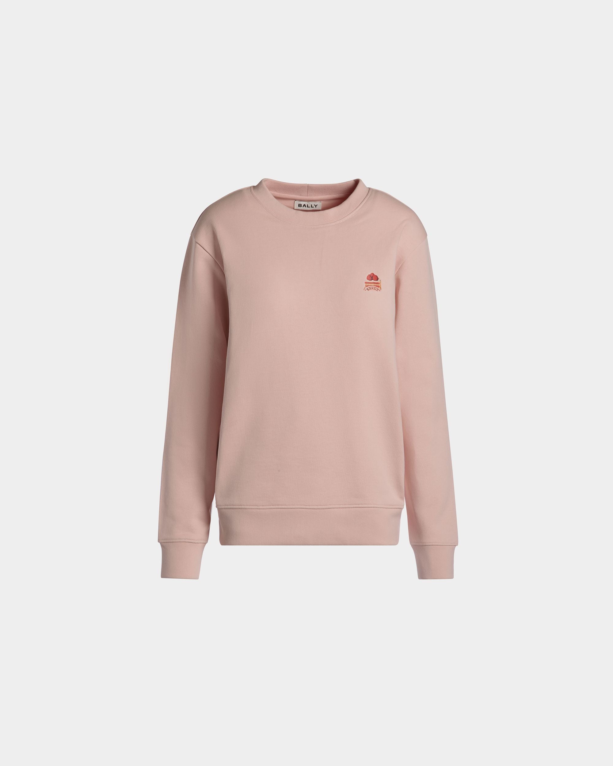 Sweat-Shirt Ras-Du-Cou Avec Bally Cake En Coton Dusty Petal - Femme - Bally - 01