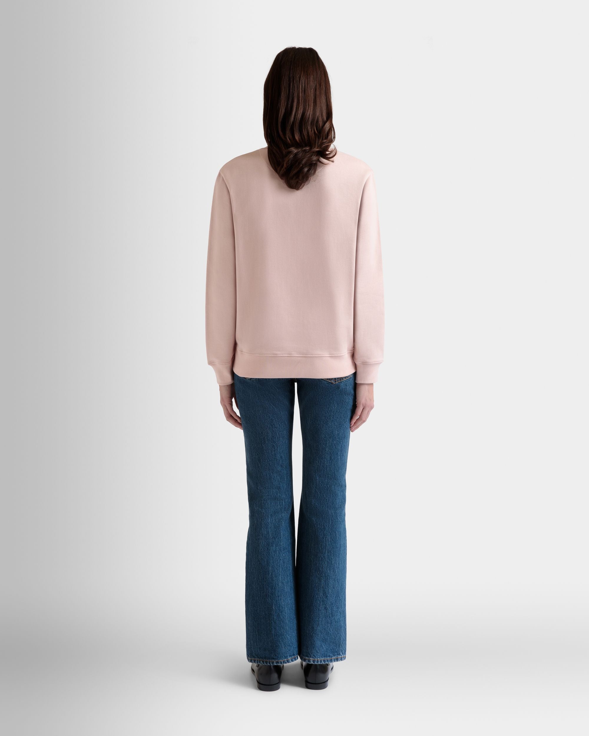 Sweat-Shirt Ras-Du-Cou Avec Bally Cake En Coton Dusty Petal - Femme - Bally - 06