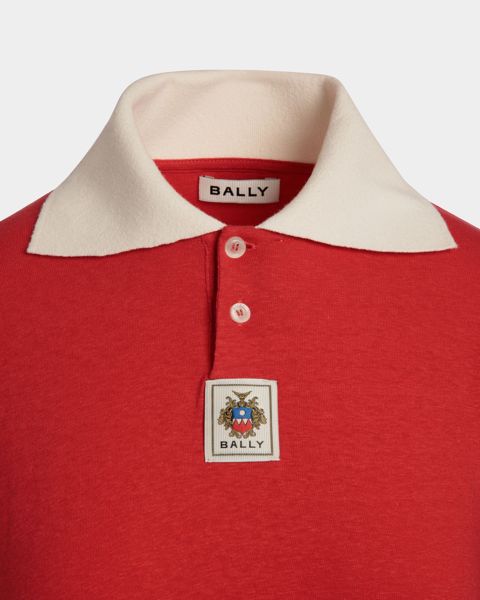 Polo Avec Logo Bally Crest En Coton Rouge - Femme - Bally - 05