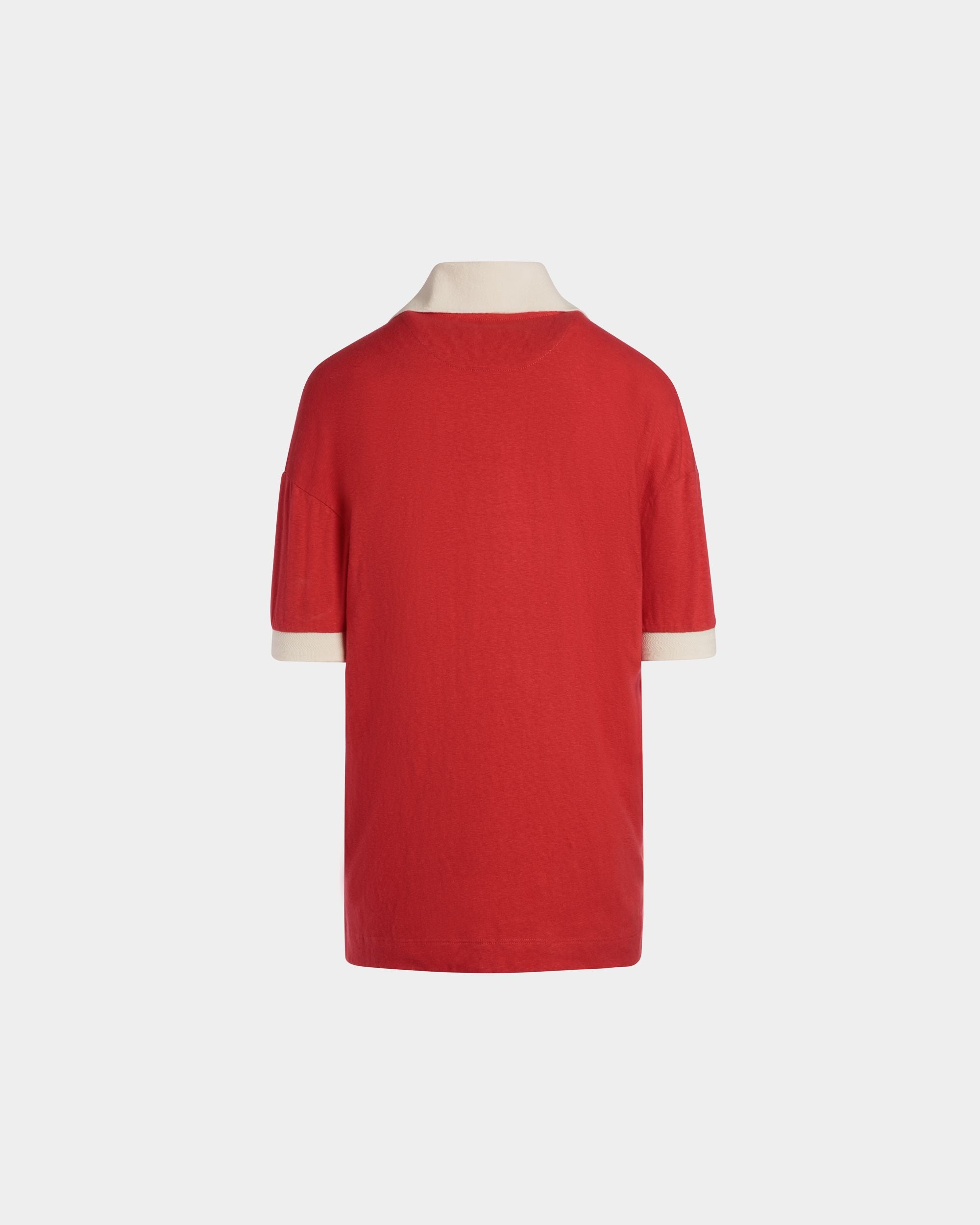 Polo Avec Logo Bally Crest En Coton Rouge - Femme - Bally - 08