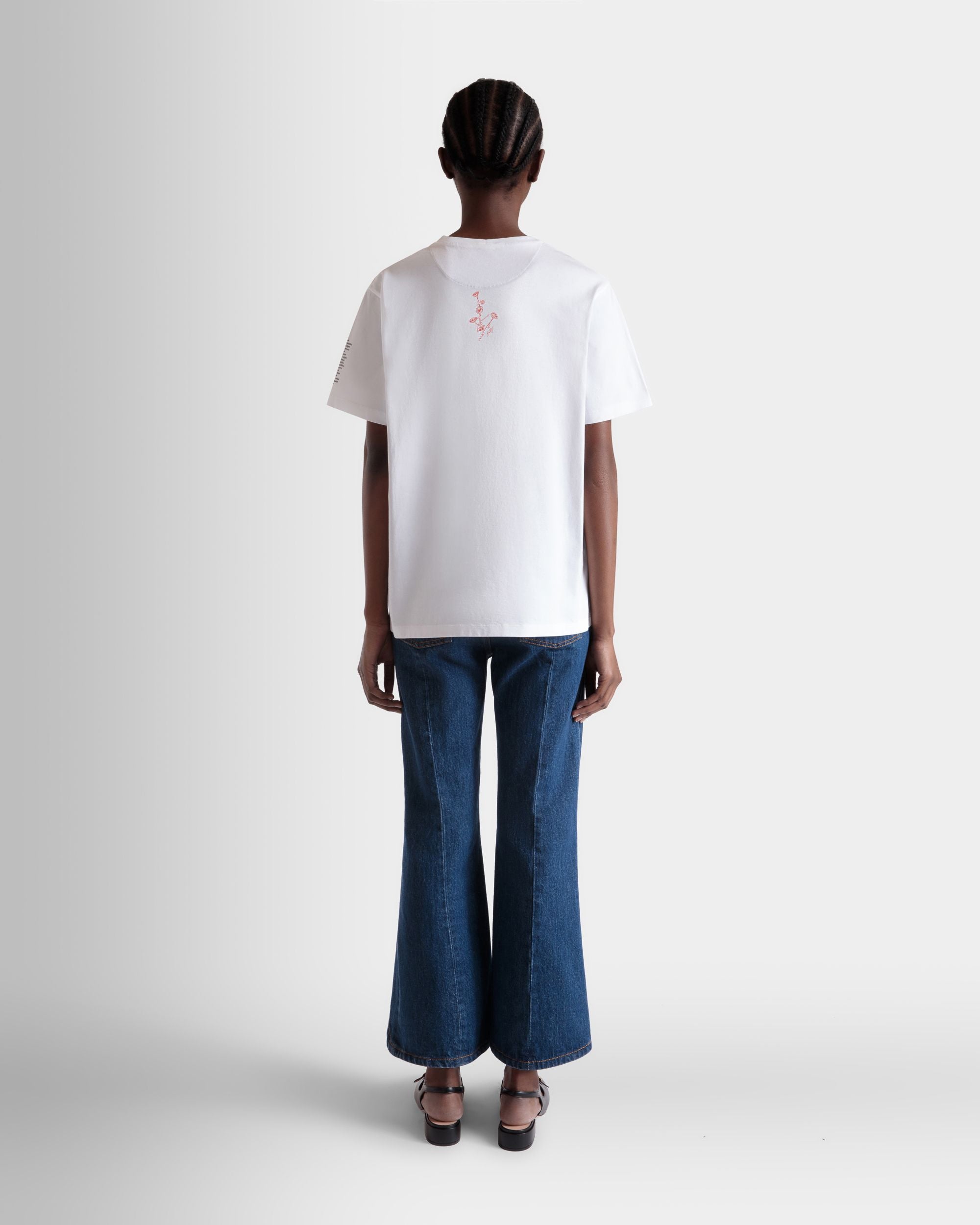 T-Shirt Avec Imprimé Bally Collage En Coton Blanc - Femme - Bally - 06