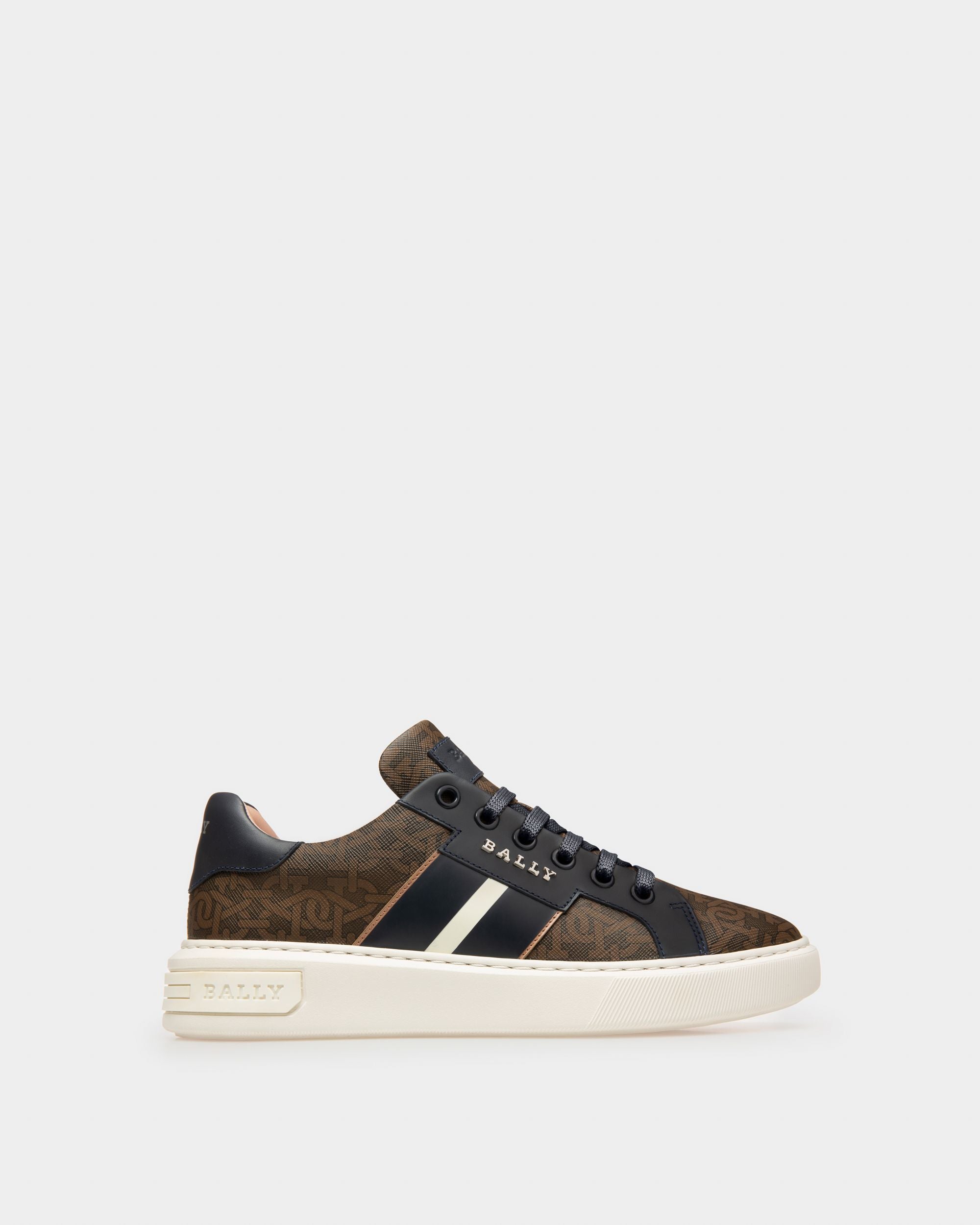 Myron Sneakers En Tpu & Cuir Marron & Bleu Marine - Femme - Bally - 01