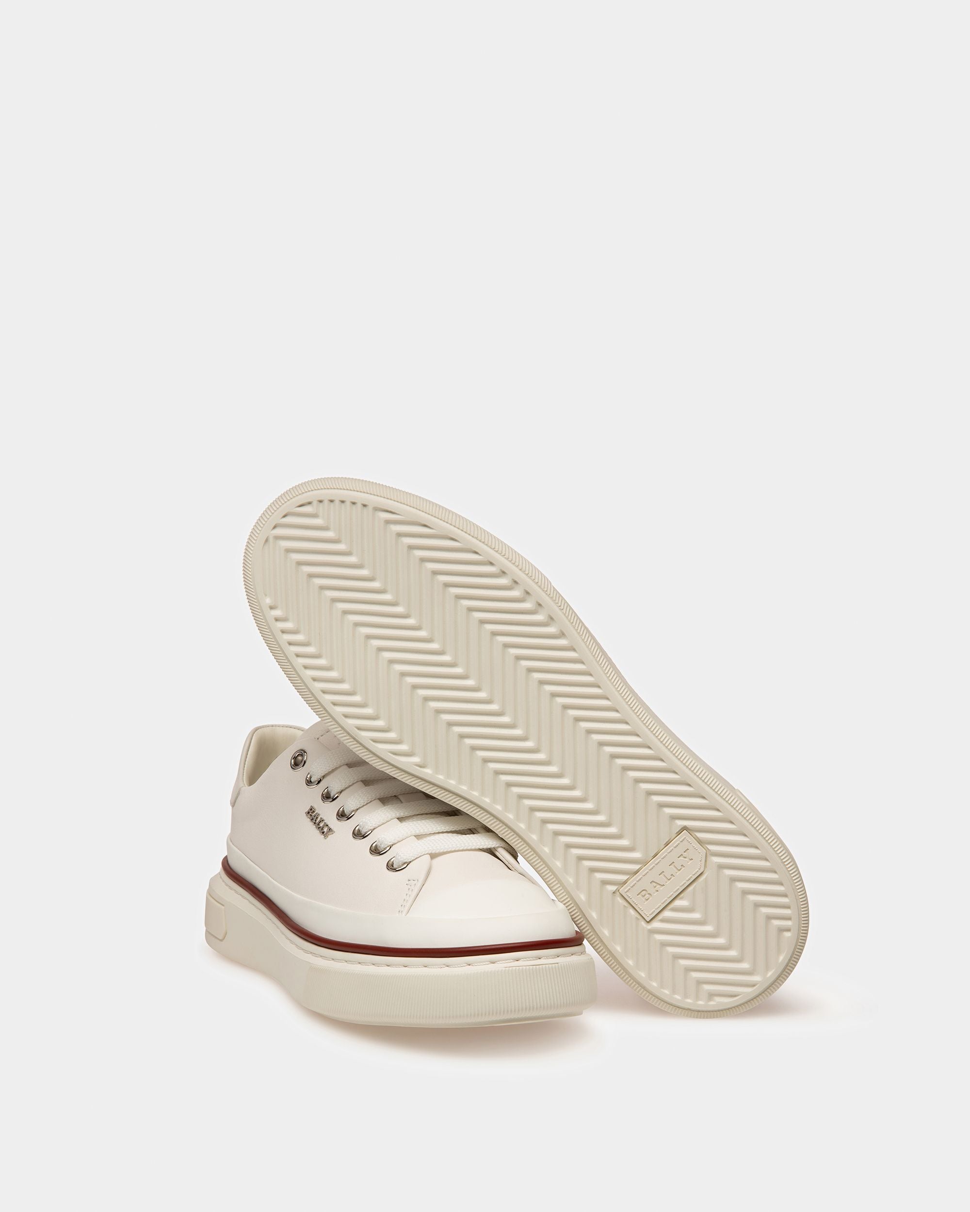 Maily Sneakers En Cuir Blanc - Femme - Bally - 03