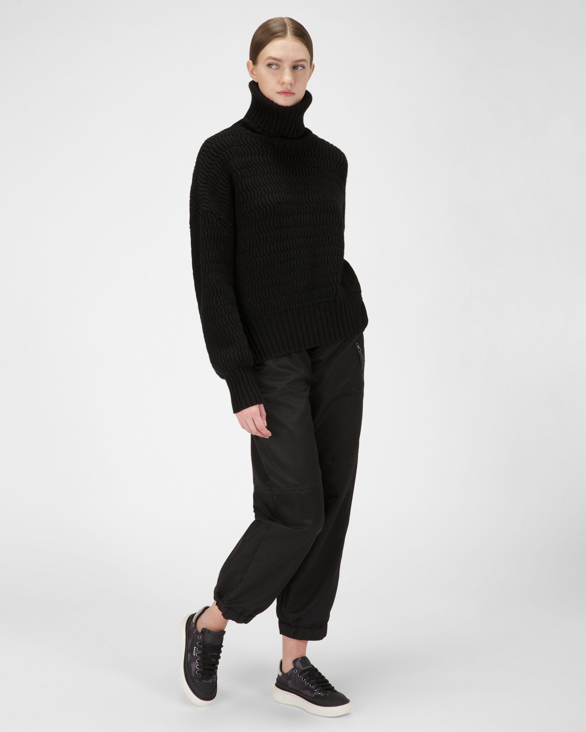 Maily Sneakers En Polyester Et Cuir Recyclés Noir - Femme - Bally - 03