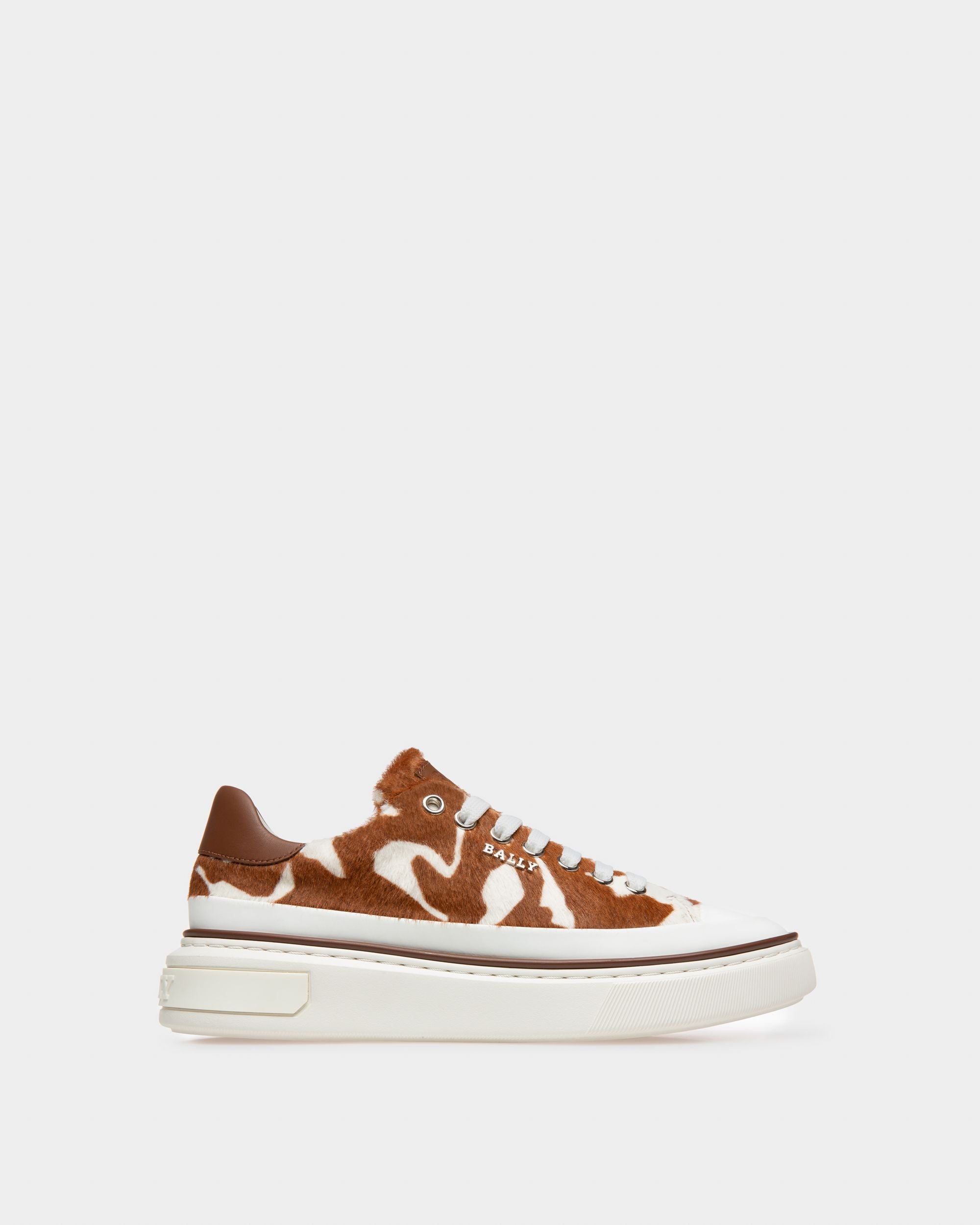 Maily Sneakers En Cuir Blanc Et Marron - Femme - Bally - 01