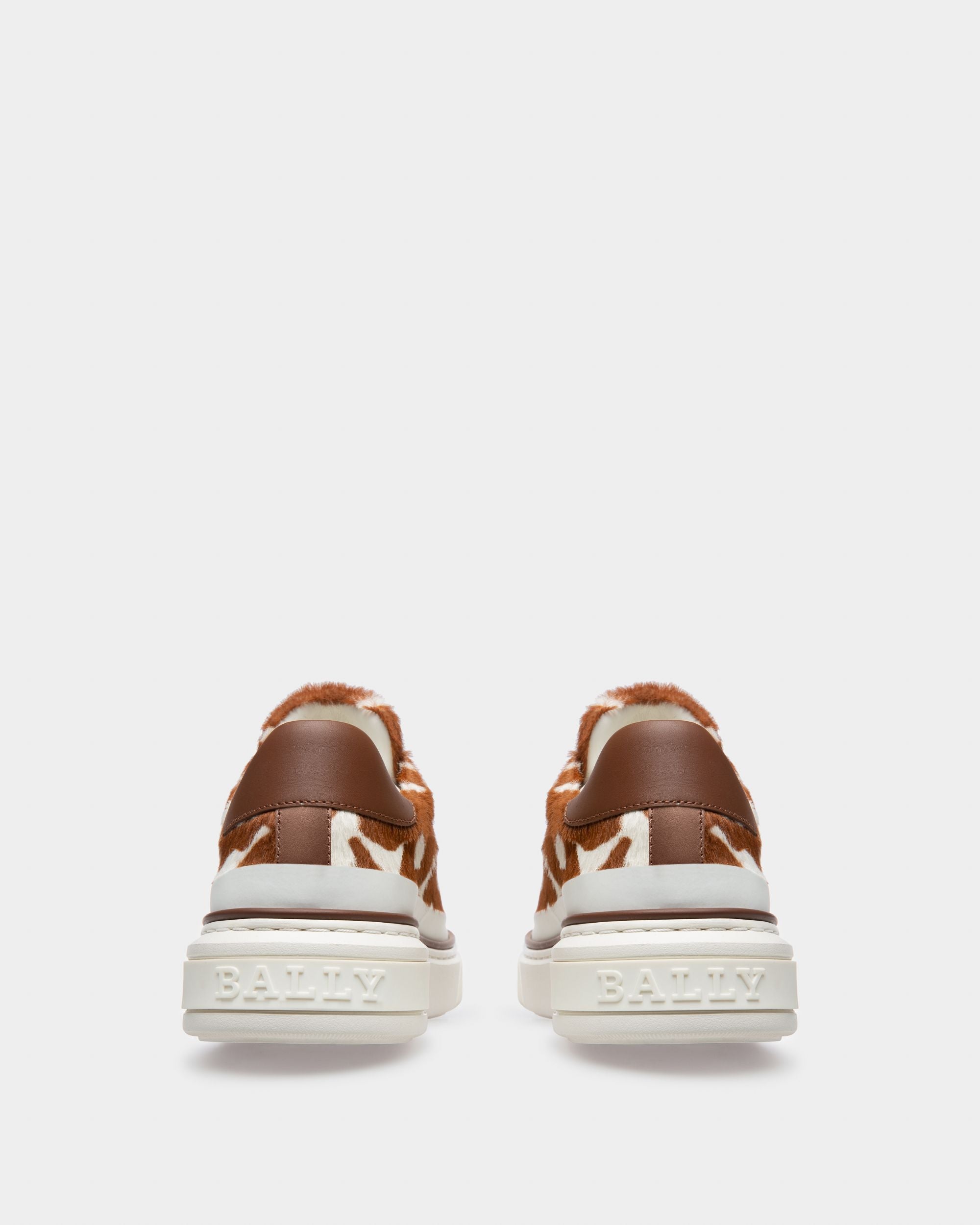 Maily Sneakers En Cuir Blanc Et Marron - Femme - Bally - 04