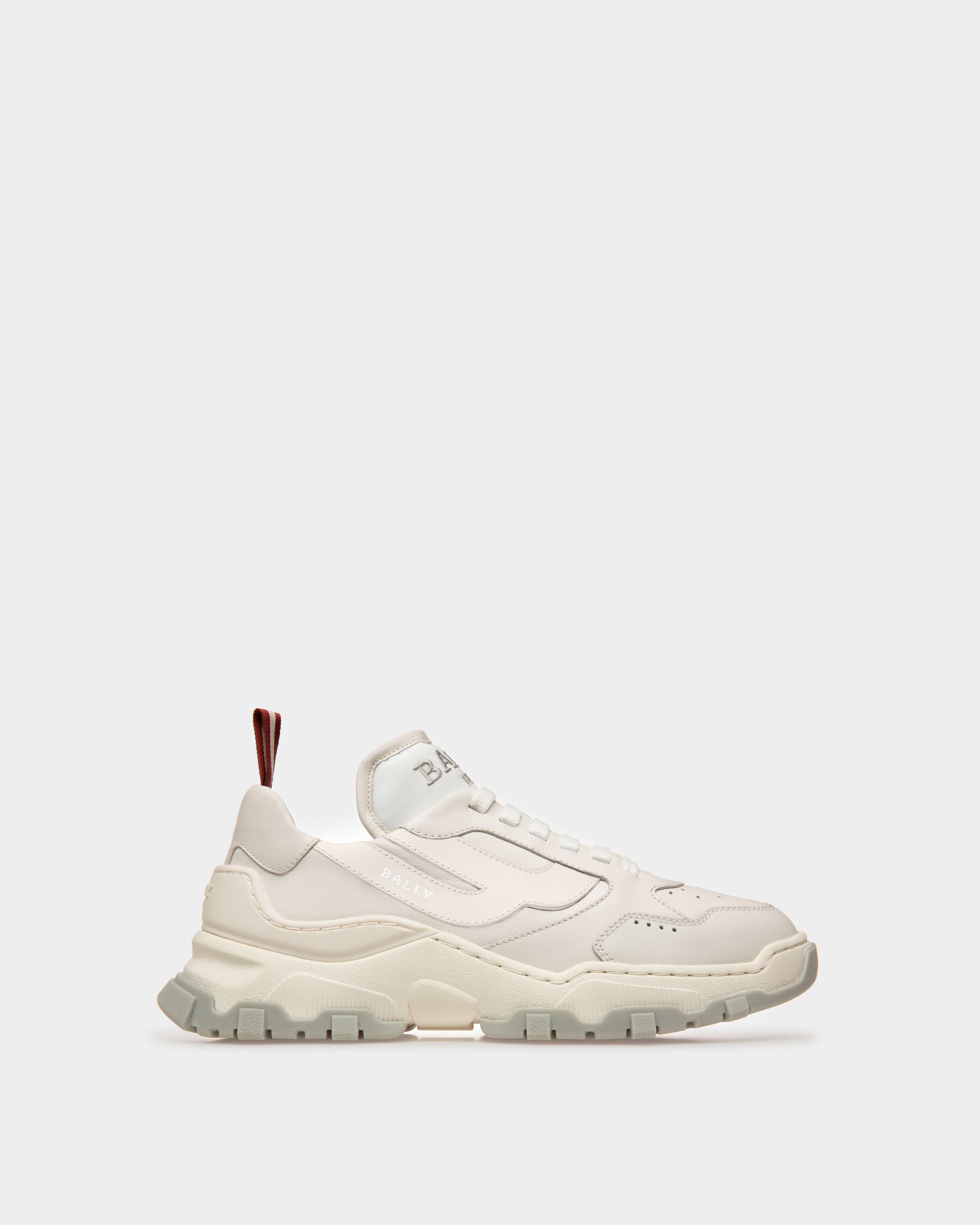 Holden Sneakers En Cuir Et Tissu Blanc Et Argent - Femme - Bally - 01