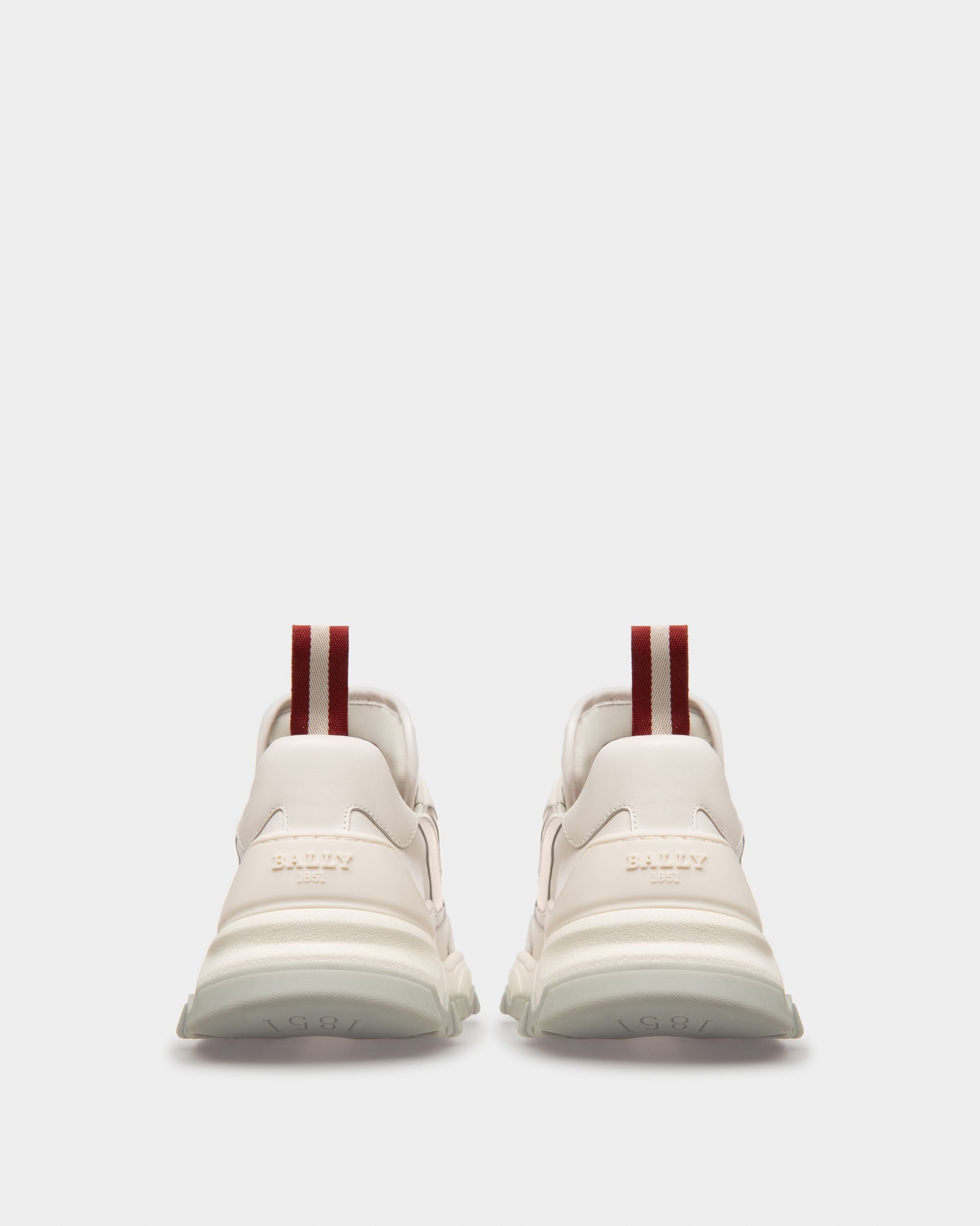 Holden Sneakers En Cuir Et Tissu Blanc Et Argent - Femme - Bally - 04