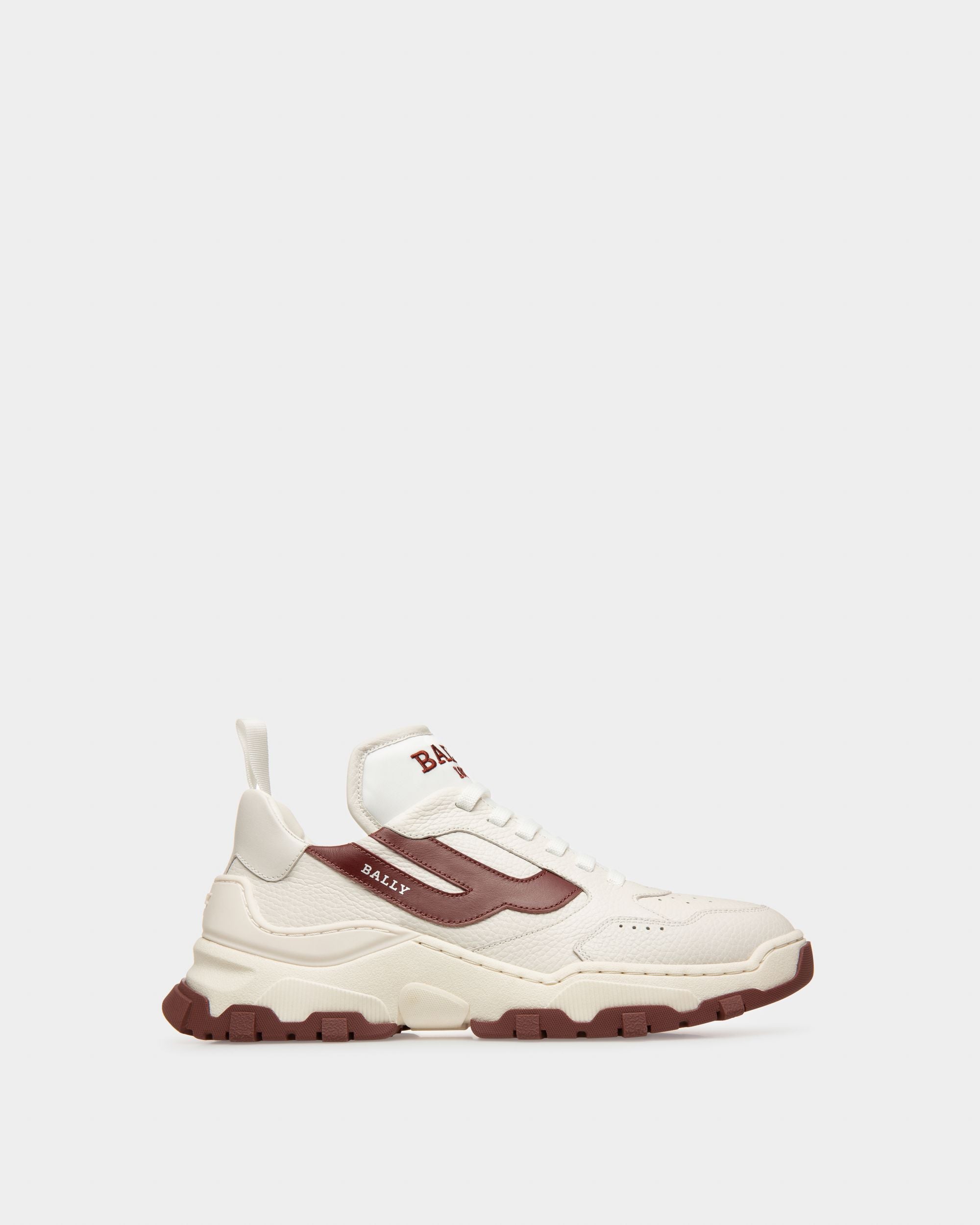 Holden Sneakers En Cuir Et Tissu Blanc Et Rouge Héritage - Femme - Bally - 01