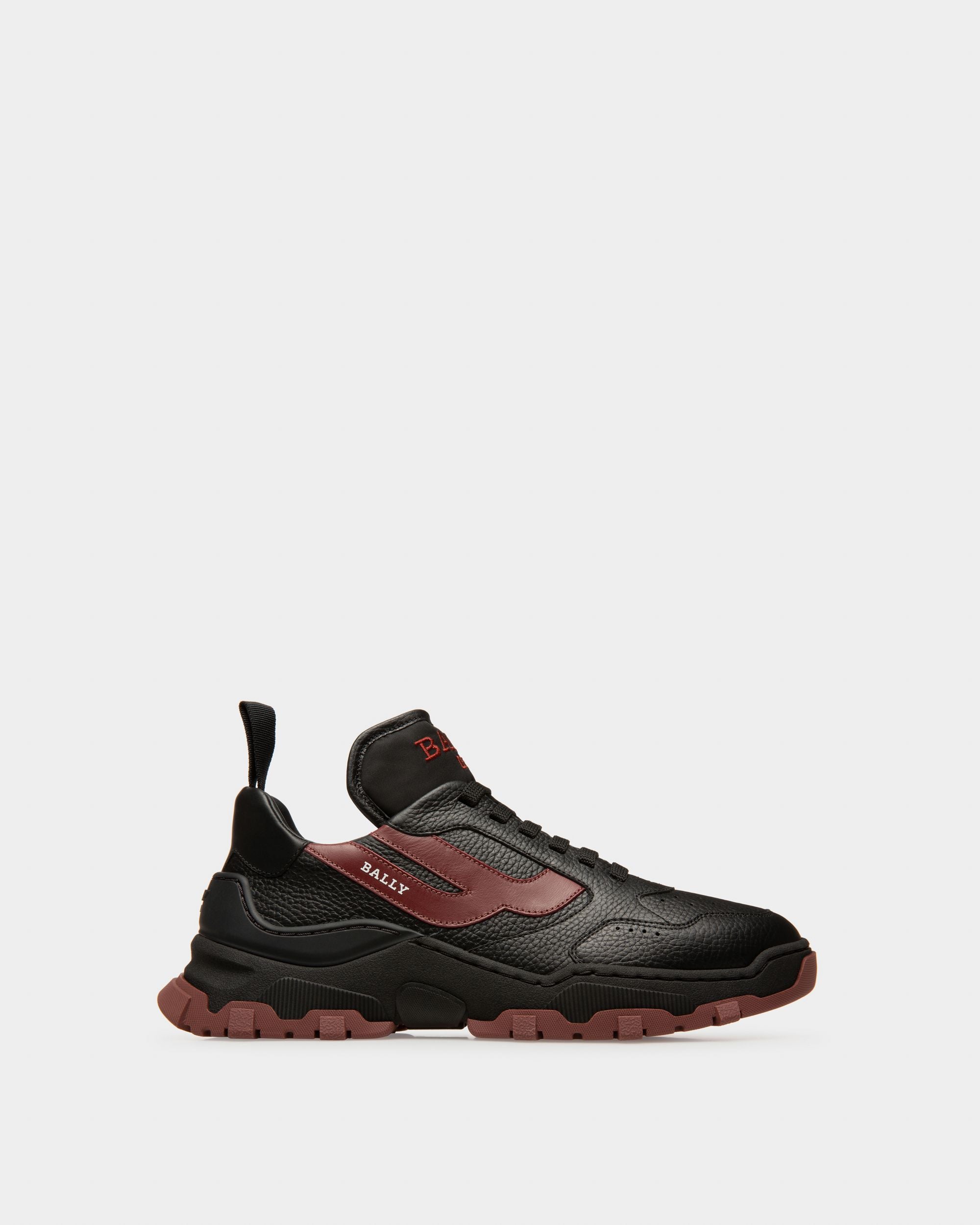 Holden Sneakers En Tissu Et Cuir Et Tissu Noir Et Rouge Héritage - Femme - Bally - 01