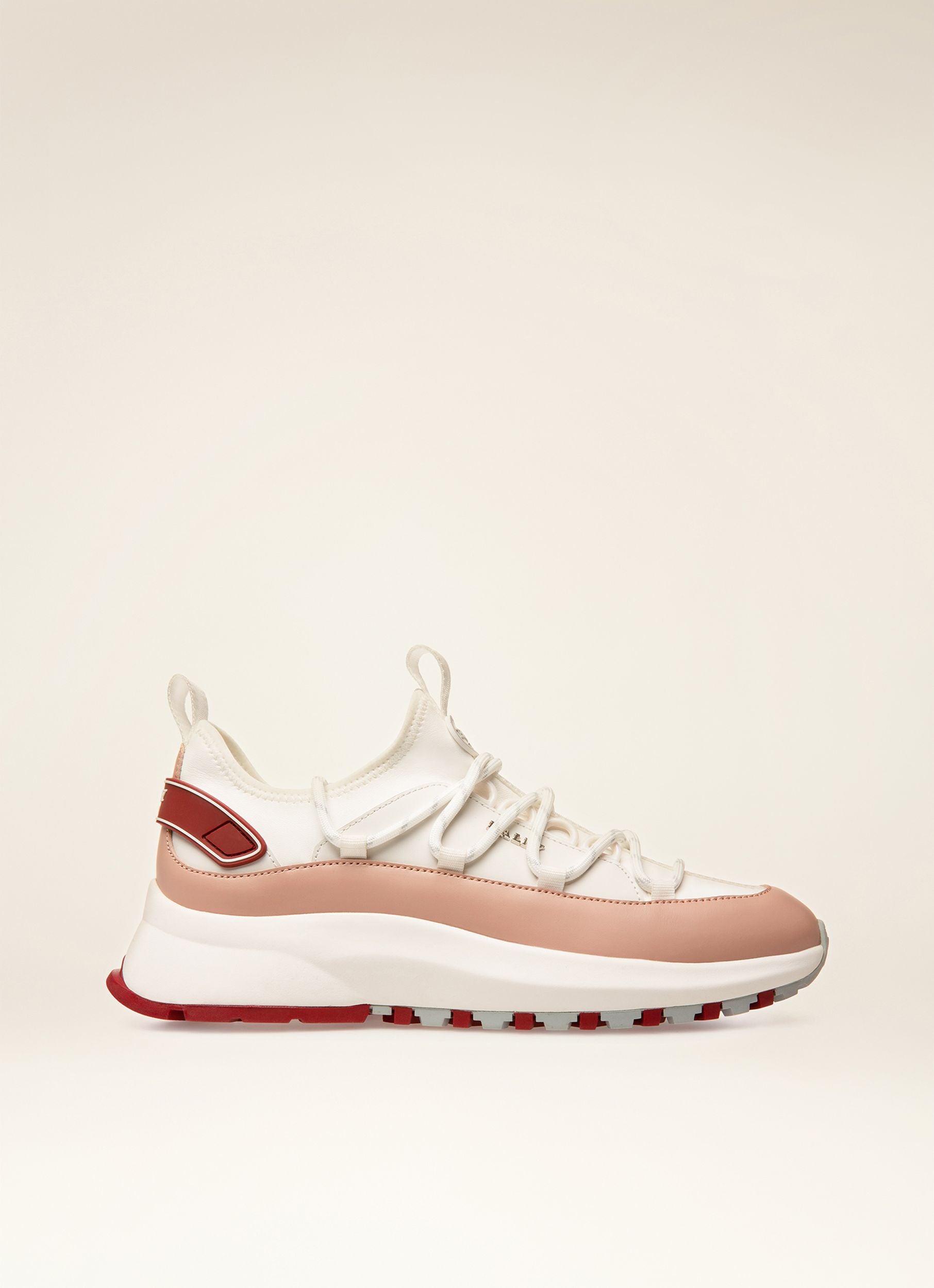 Delys Sneakers En Cuir Blanc Et Rose - Femme - Bally - 01