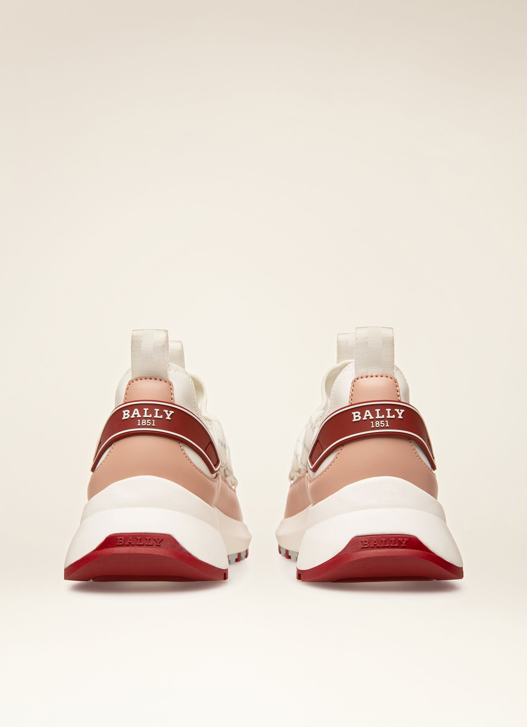 Delys Sneakers En Cuir Blanc Et Rose - Femme - Bally - 03
