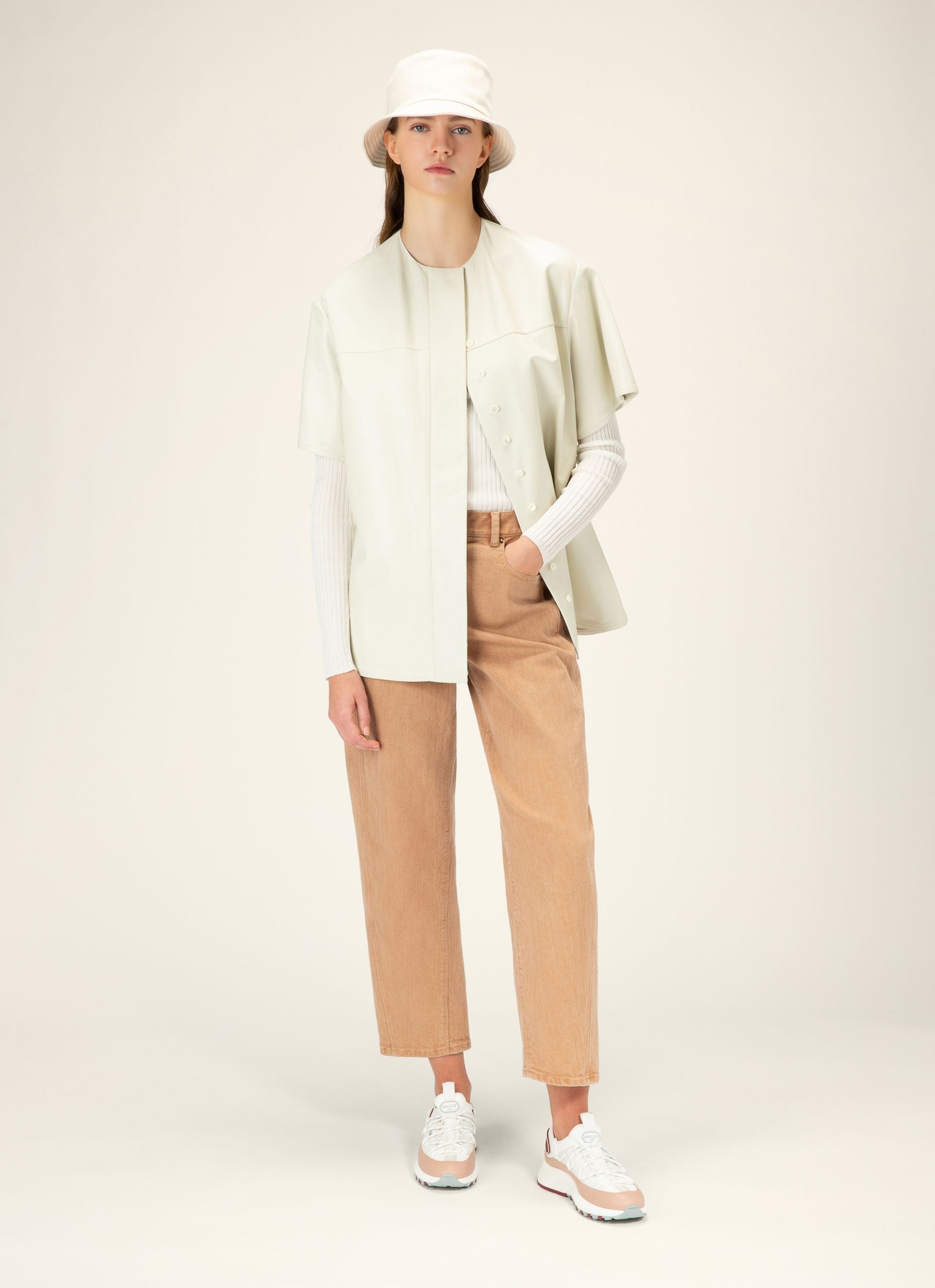 Delys Sneakers En Cuir Blanc Et Rose - Femme - Bally - 05