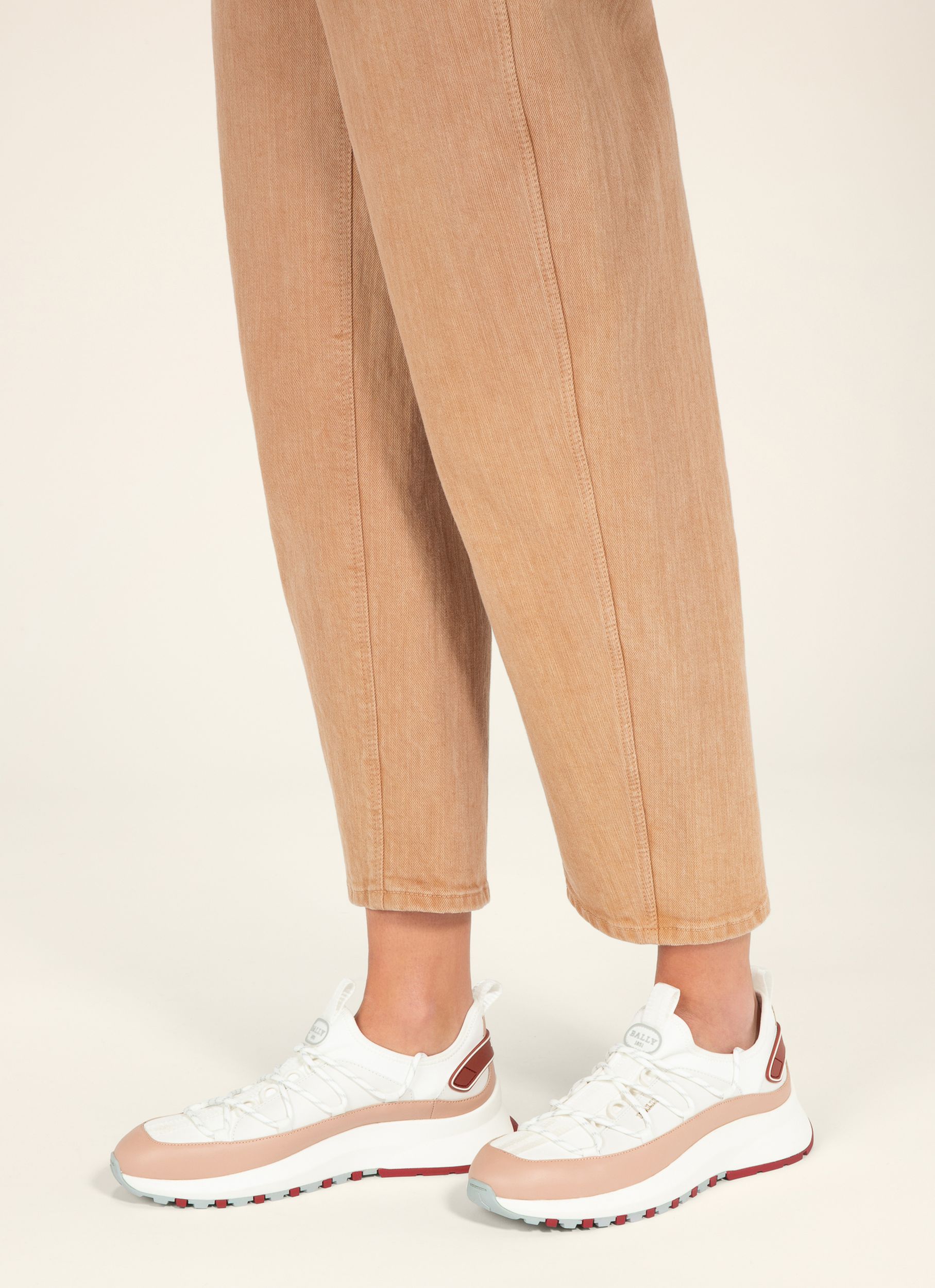 Delys Sneakers En Cuir Blanc Et Rose - Femme - Bally - 06