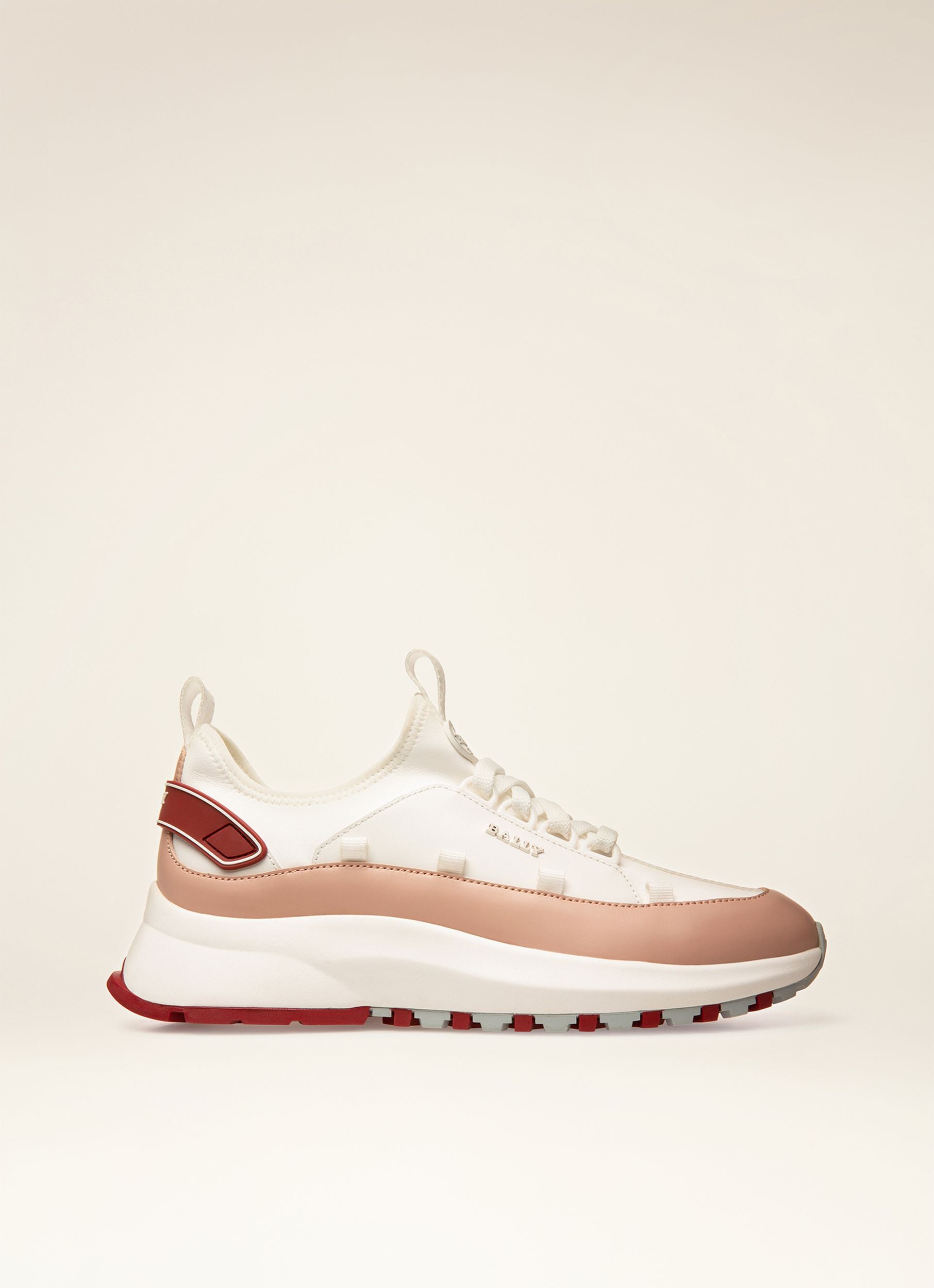 Delys Sneakers En Cuir Blanc Et Rose - Femme - Bally - 08