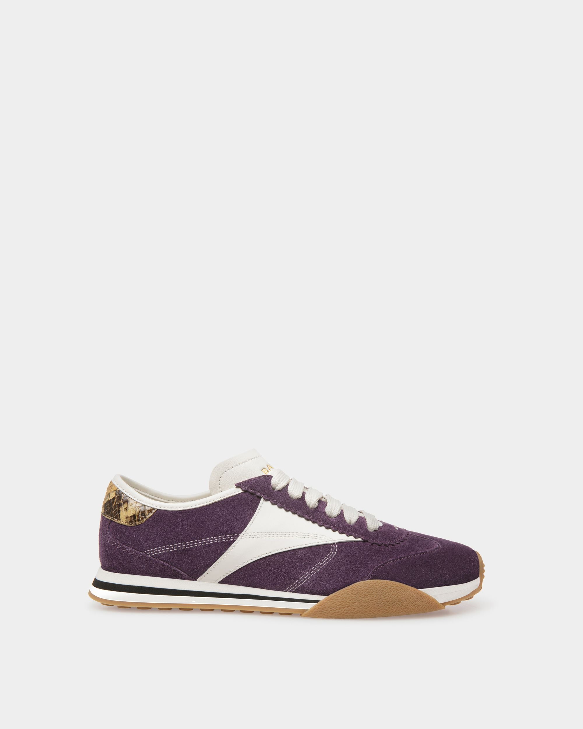 Sneakers Sussex En Cuir Orchidée Et Blanc - Femme - Bally - 01