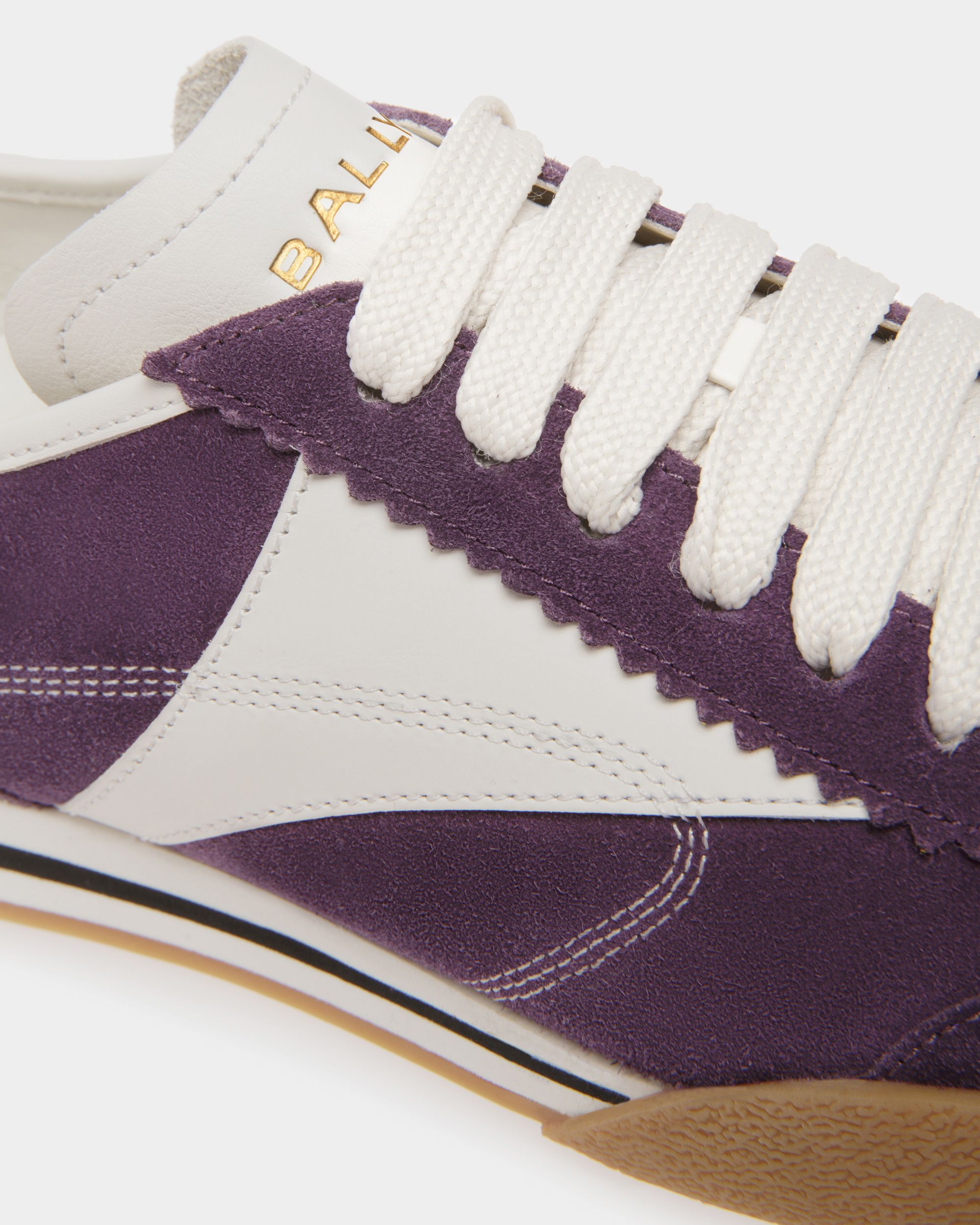 Sneakers Sussex En Cuir Orchidée Et Blanc - Femme - Bally - 06