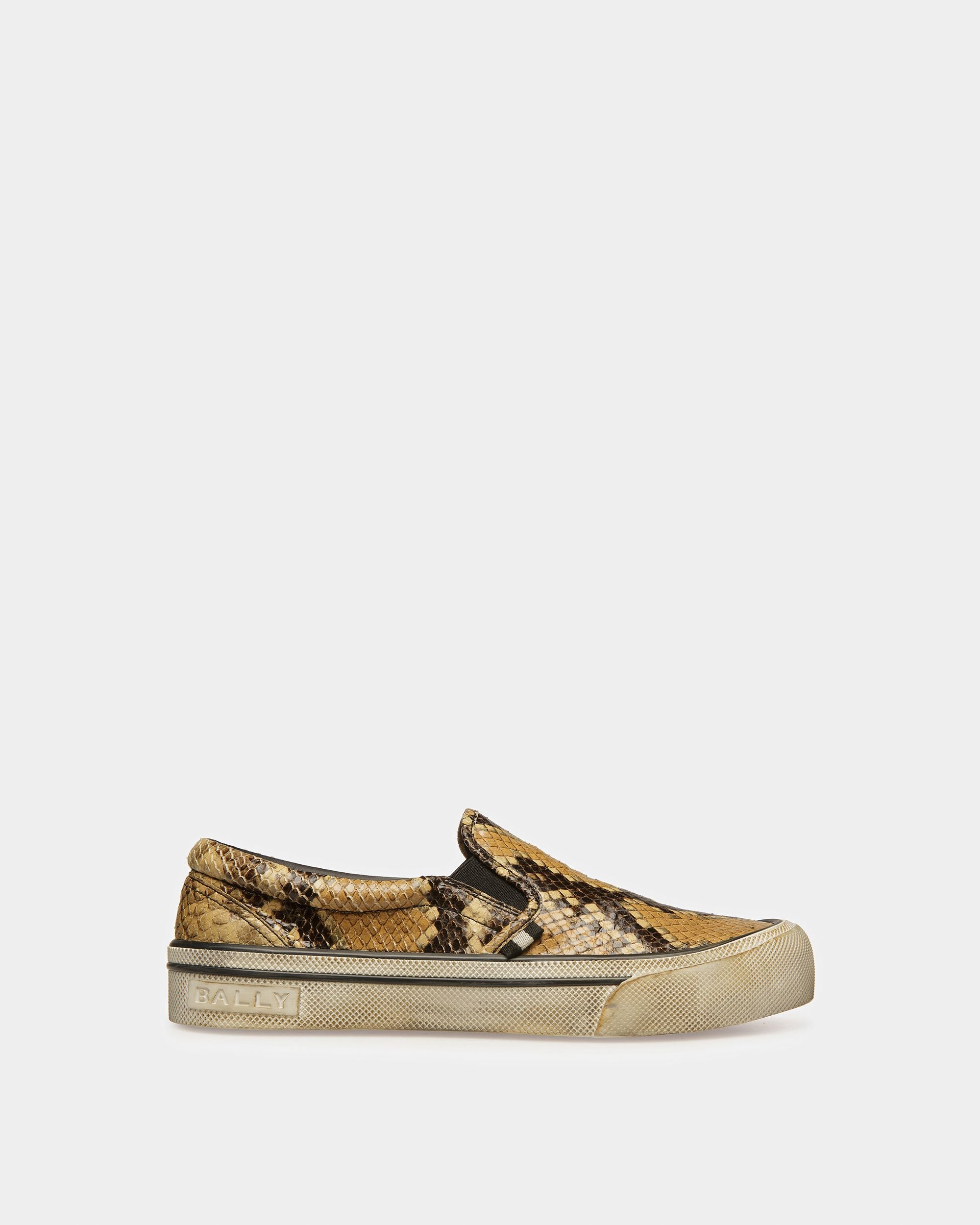 Sneaker Slipper Santa Ana Finition Imprimé Python - Femme - Bally - 01
