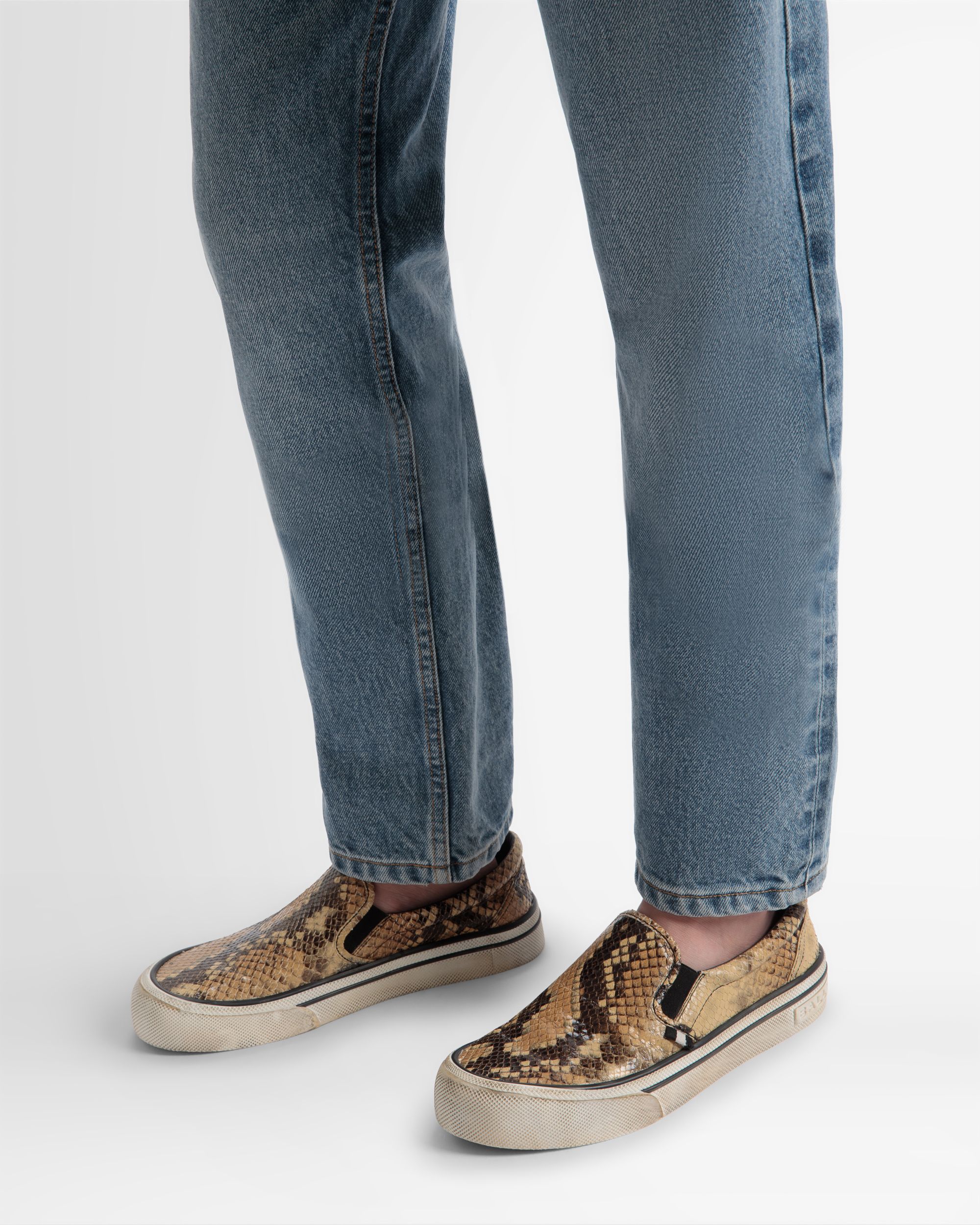 Sneaker Slipper Santa Ana Finition Imprimé Python - Femme - Bally - 02