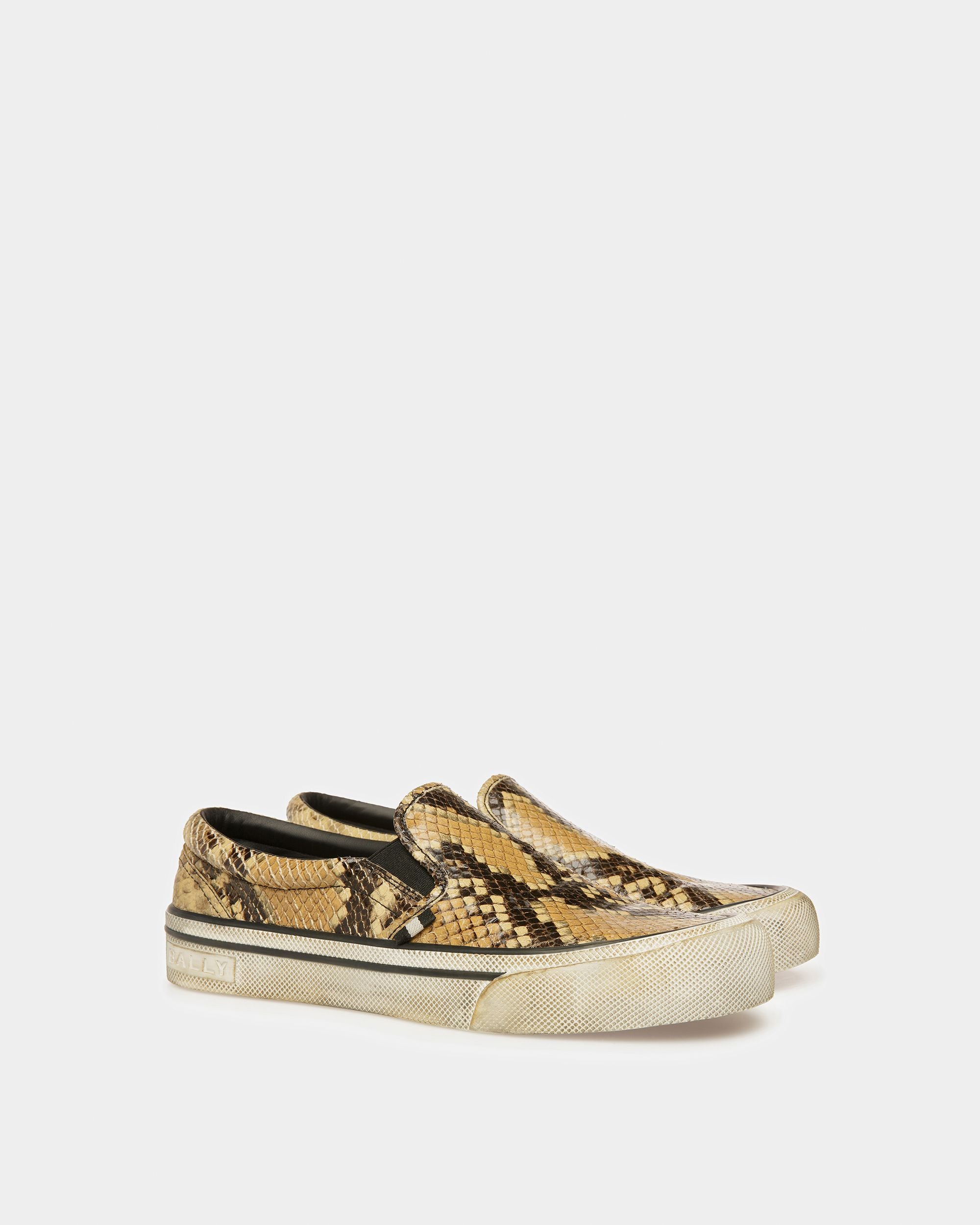 Sneaker Slipper Santa Ana Finition Imprimé Python - Femme - Bally - 03