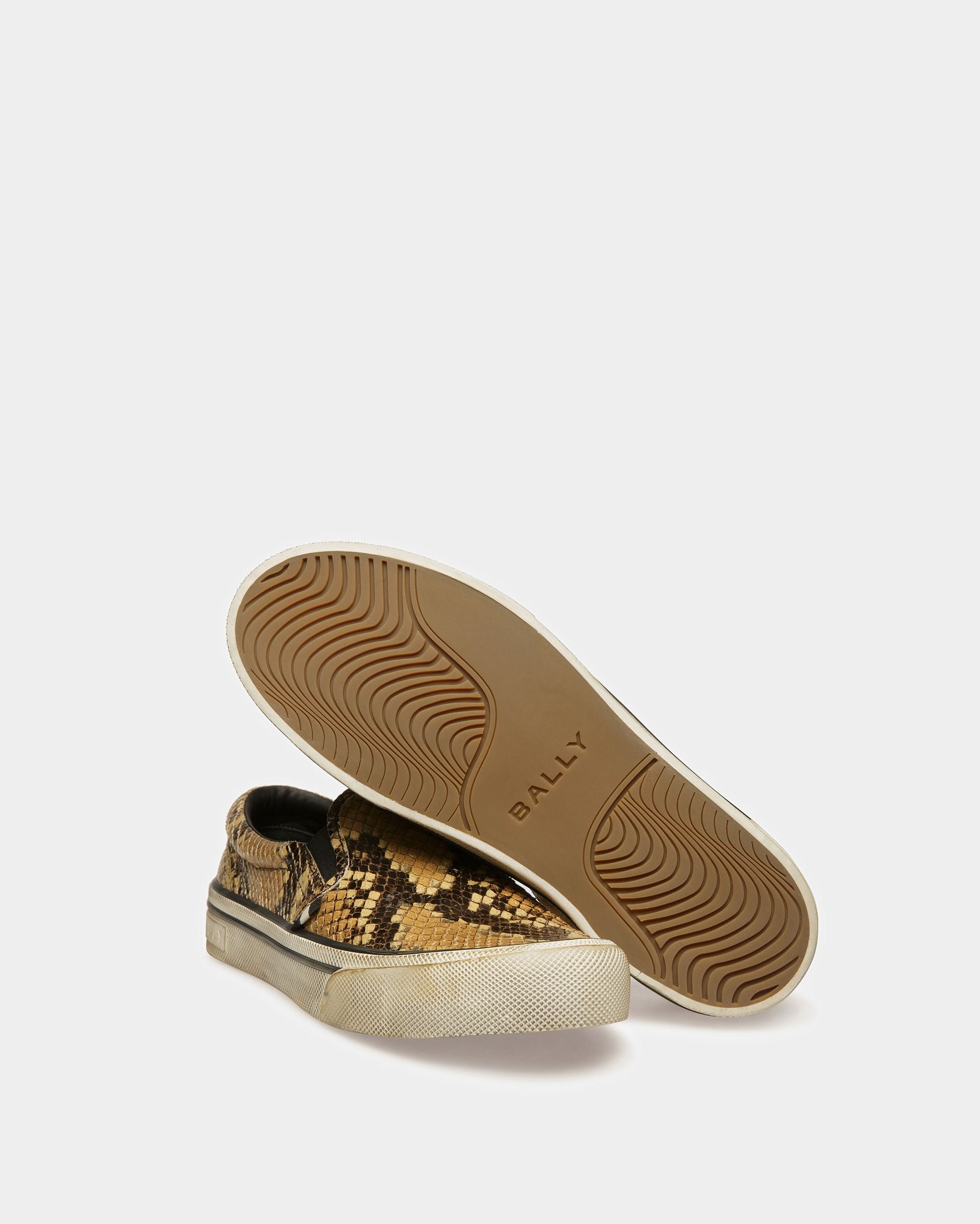 Sneaker Slipper Santa Ana Finition Imprimé Python - Femme - Bally - 05