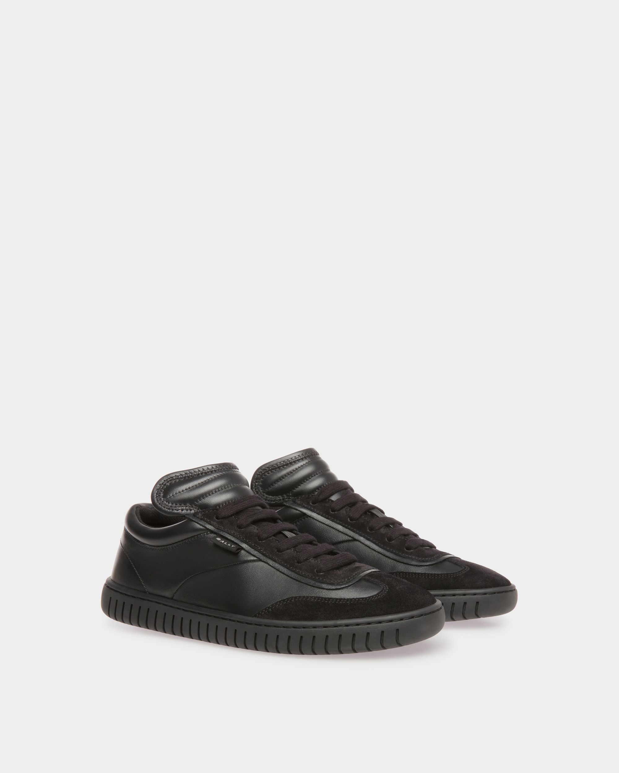 Sneakers Player En Cuir Noir - Femme - Bally - 02