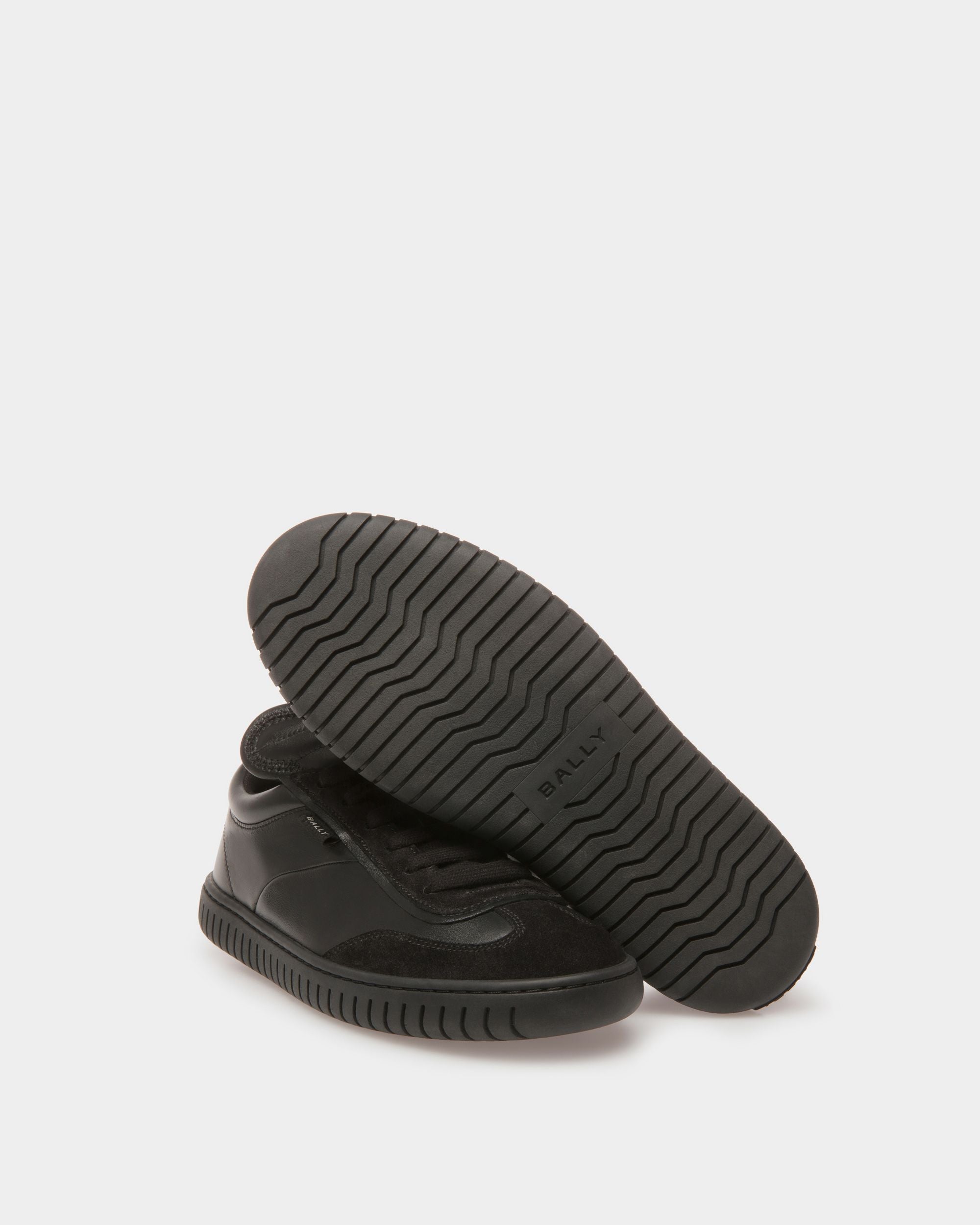 Sneakers Player En Cuir Noir - Femme - Bally - 04