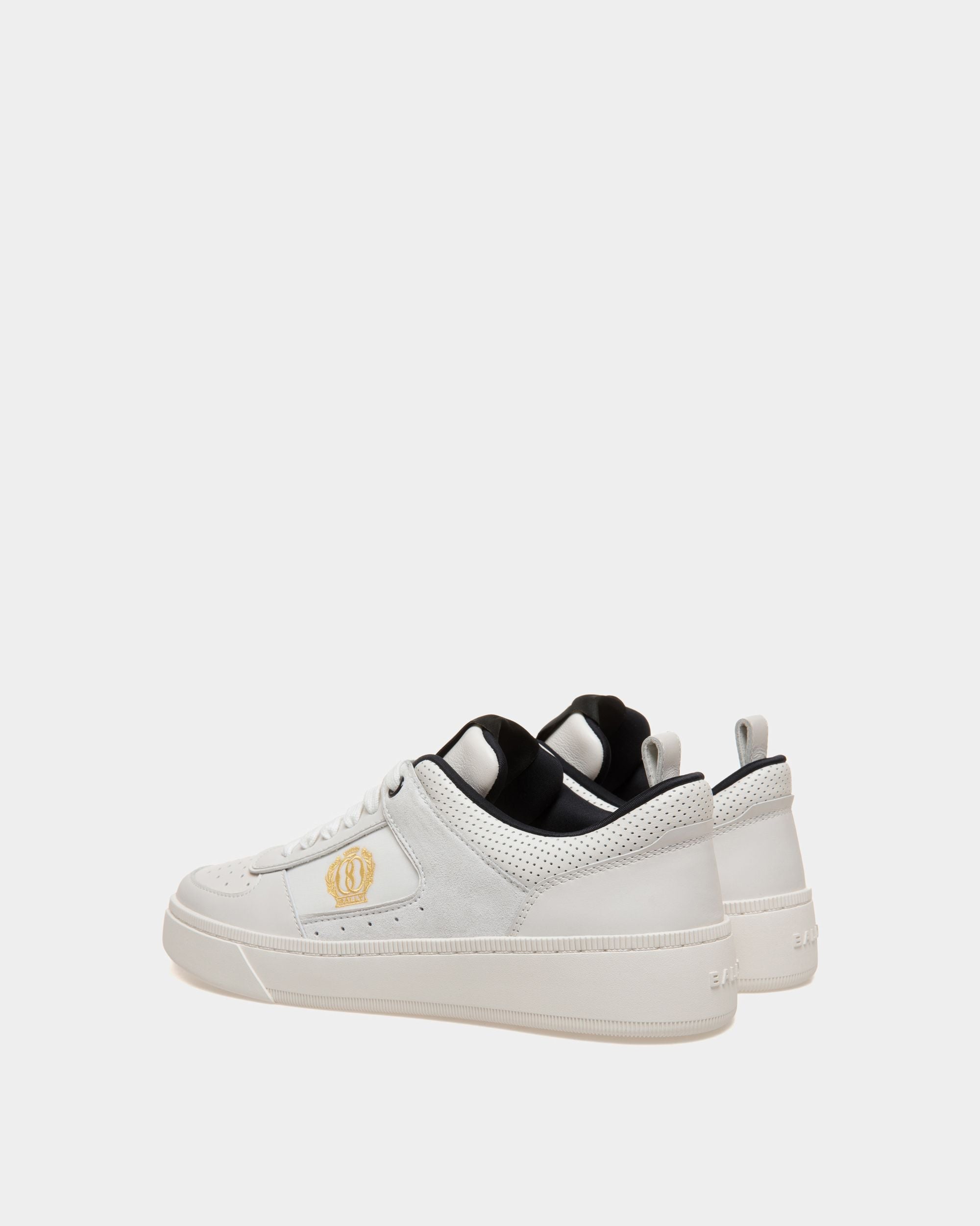 Sneaker Raise En Cuir Blanc Et Noir - Femme - Bally - 03