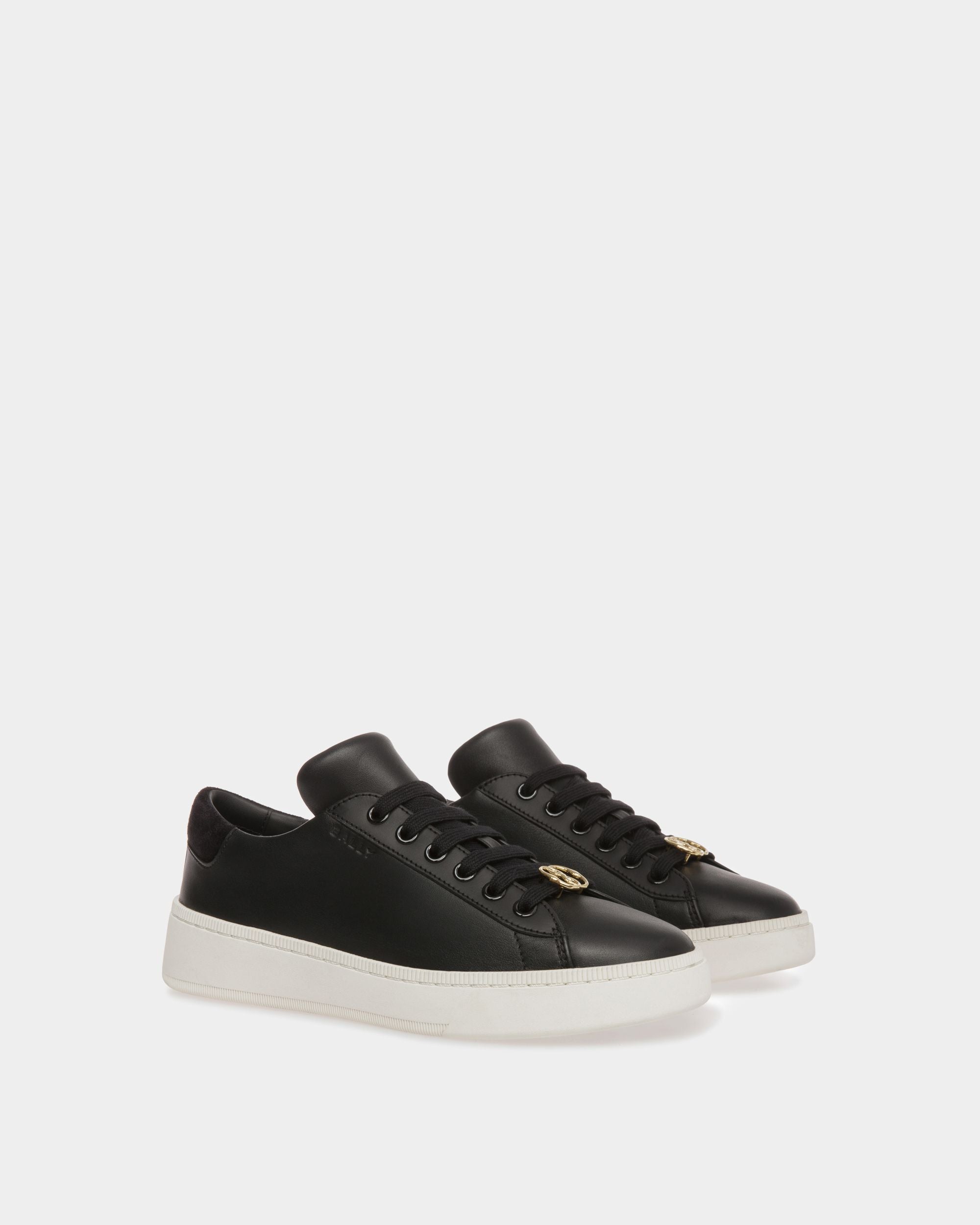 Sneakers Raise En cuir noir et blanc - Femme - Bally - 03