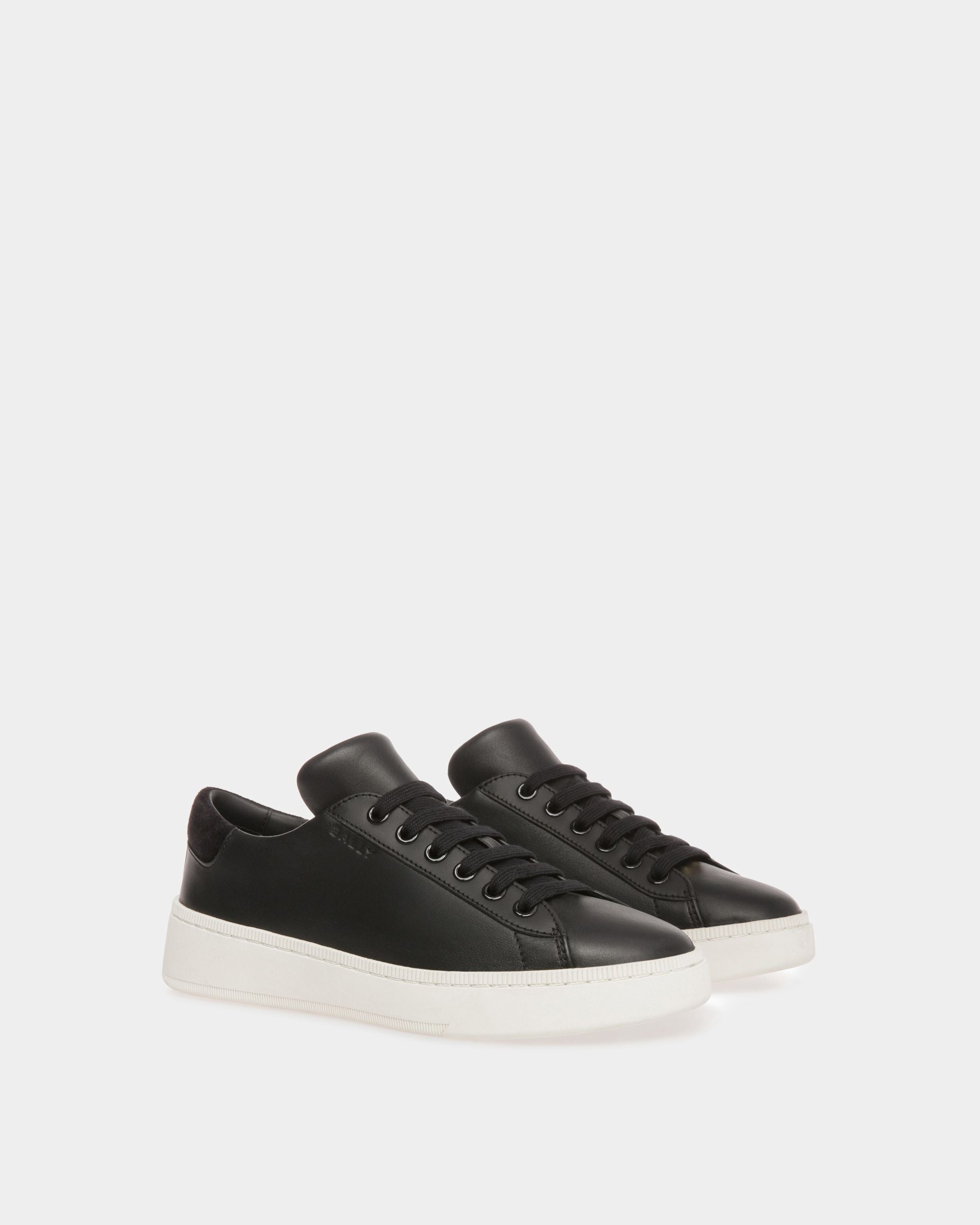 Sneakers Raise En cuir noir et blanc - Femme - Bally - 04