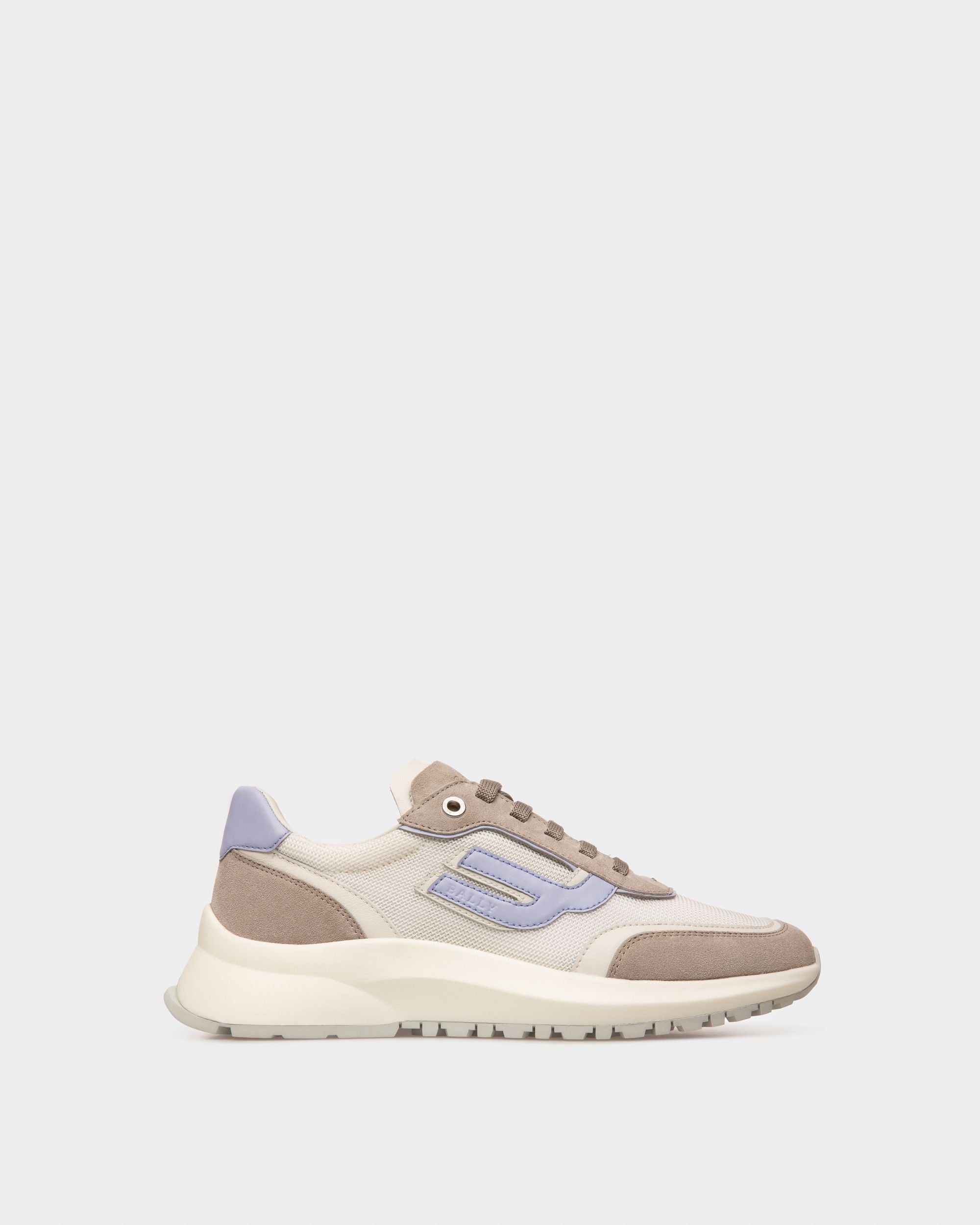 Demmy Sneakers En Maille Et Cuir Blanc Et Gris - Femme - Bally - 01