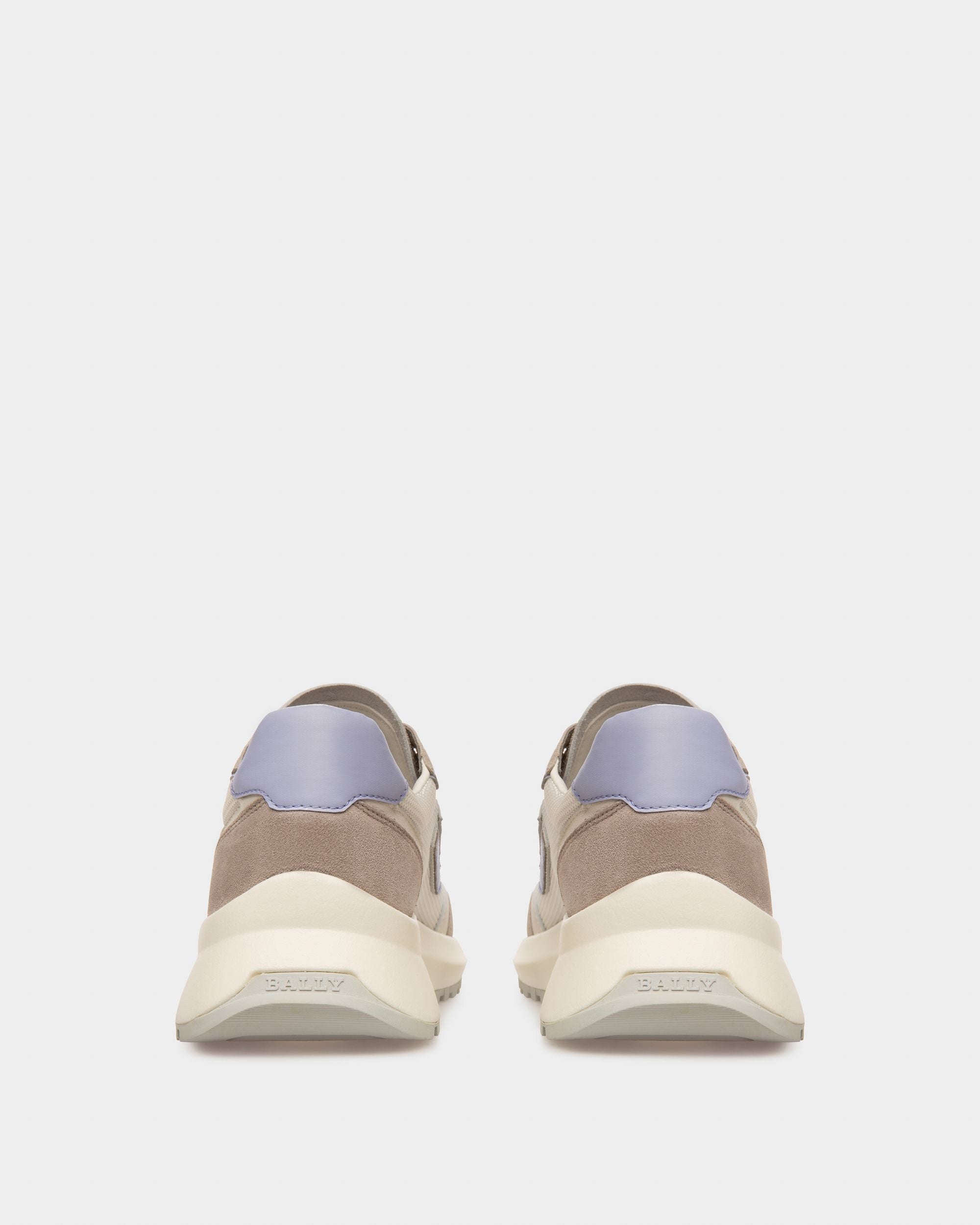 Demmy Sneakers En Maille Et Cuir Blanc Et Gris - Femme - Bally - 04