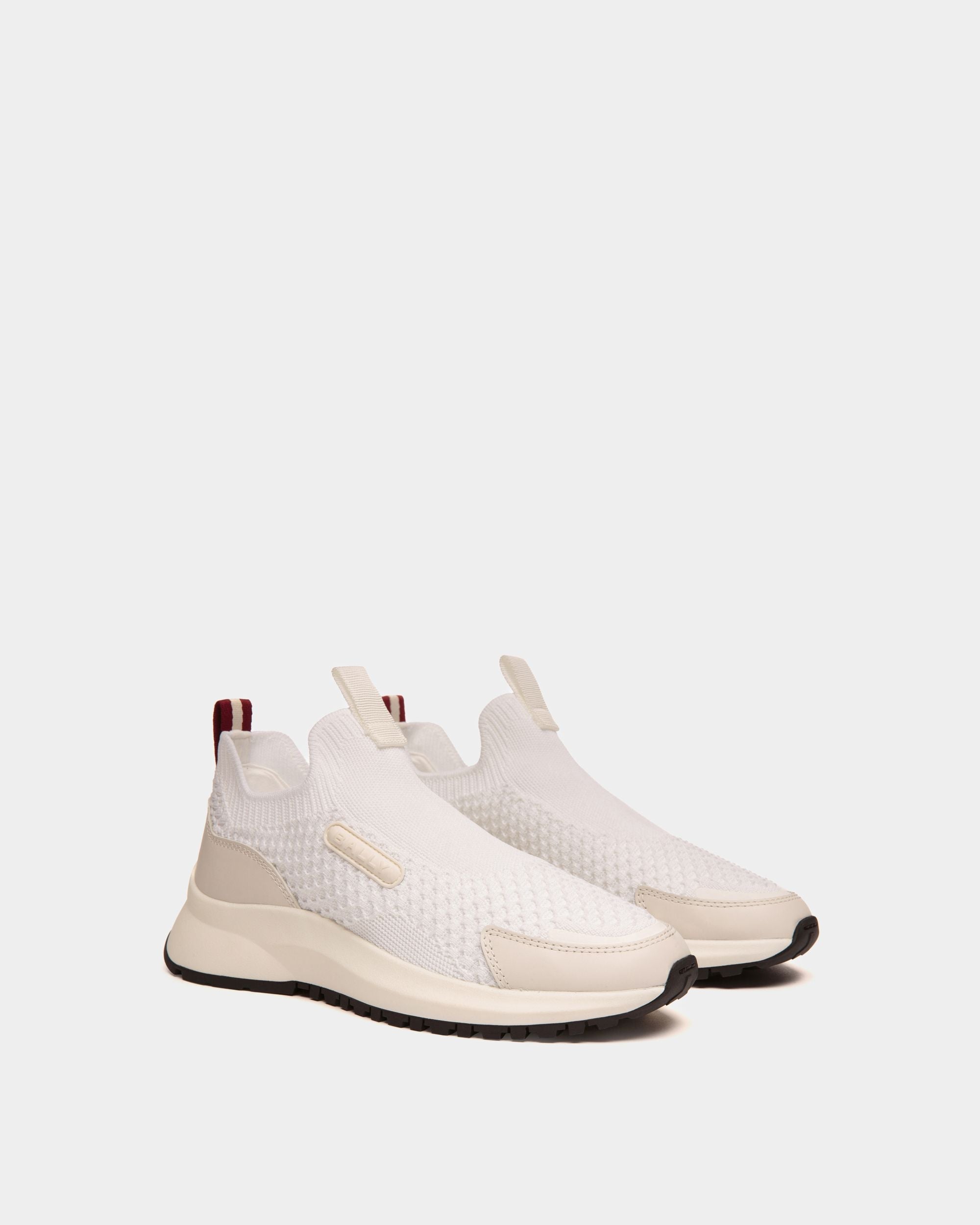 Sneaker Outline En Maille Blanche - Femme - Bally - 02