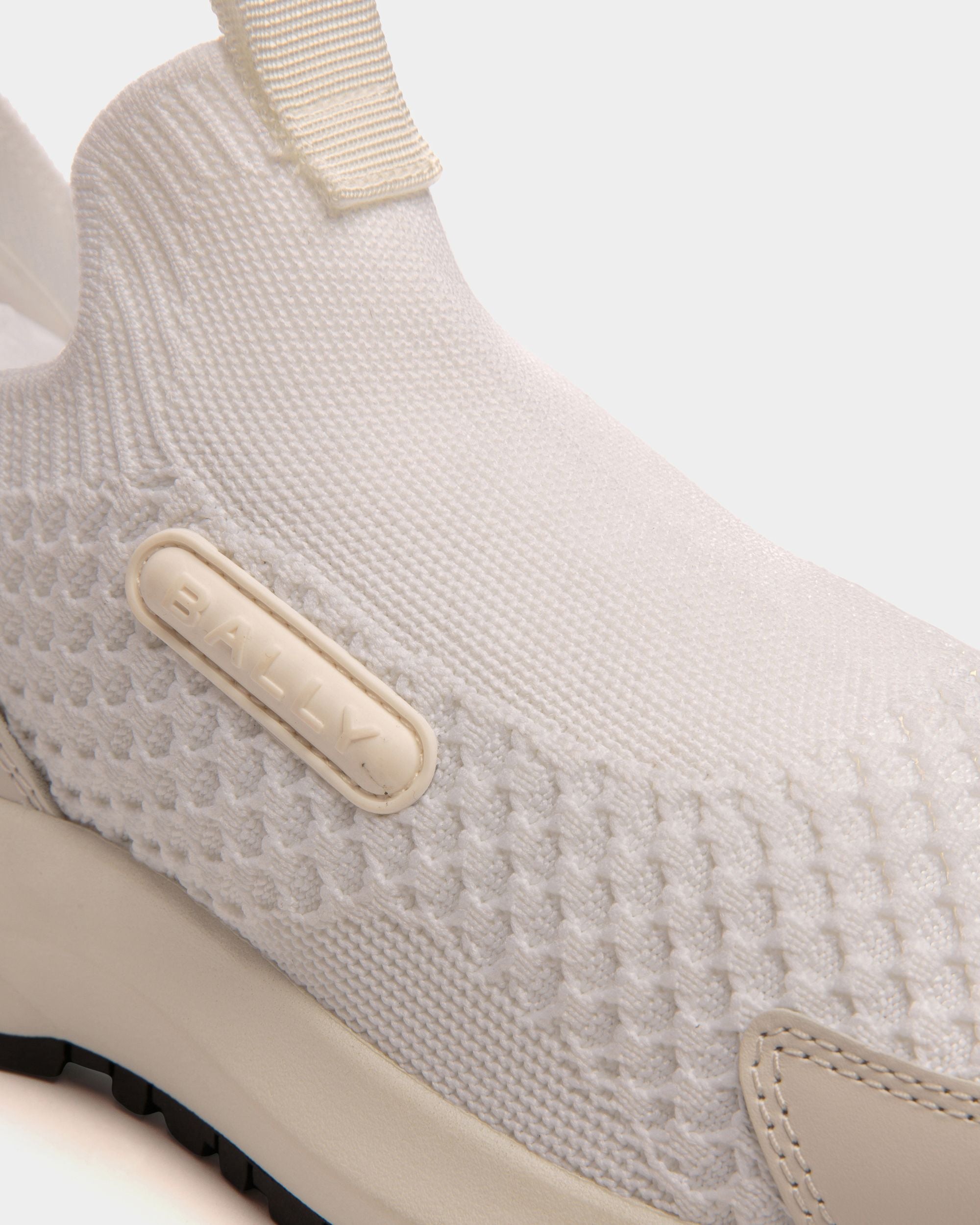 Sneaker Outline En Maille Blanche - Femme - Bally - 05