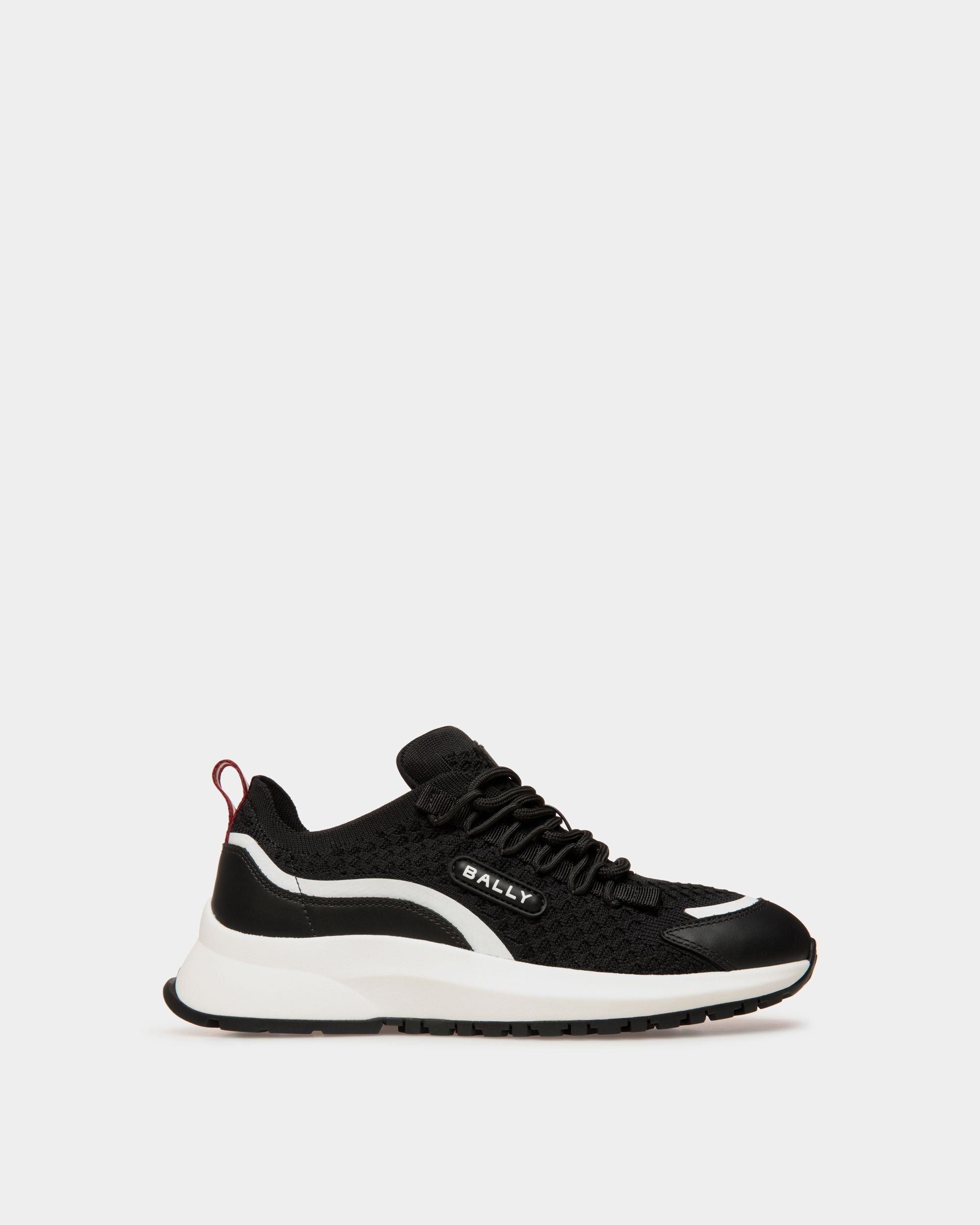 Sneaker Outline En Maille Noire - Femme - Bally - 01
