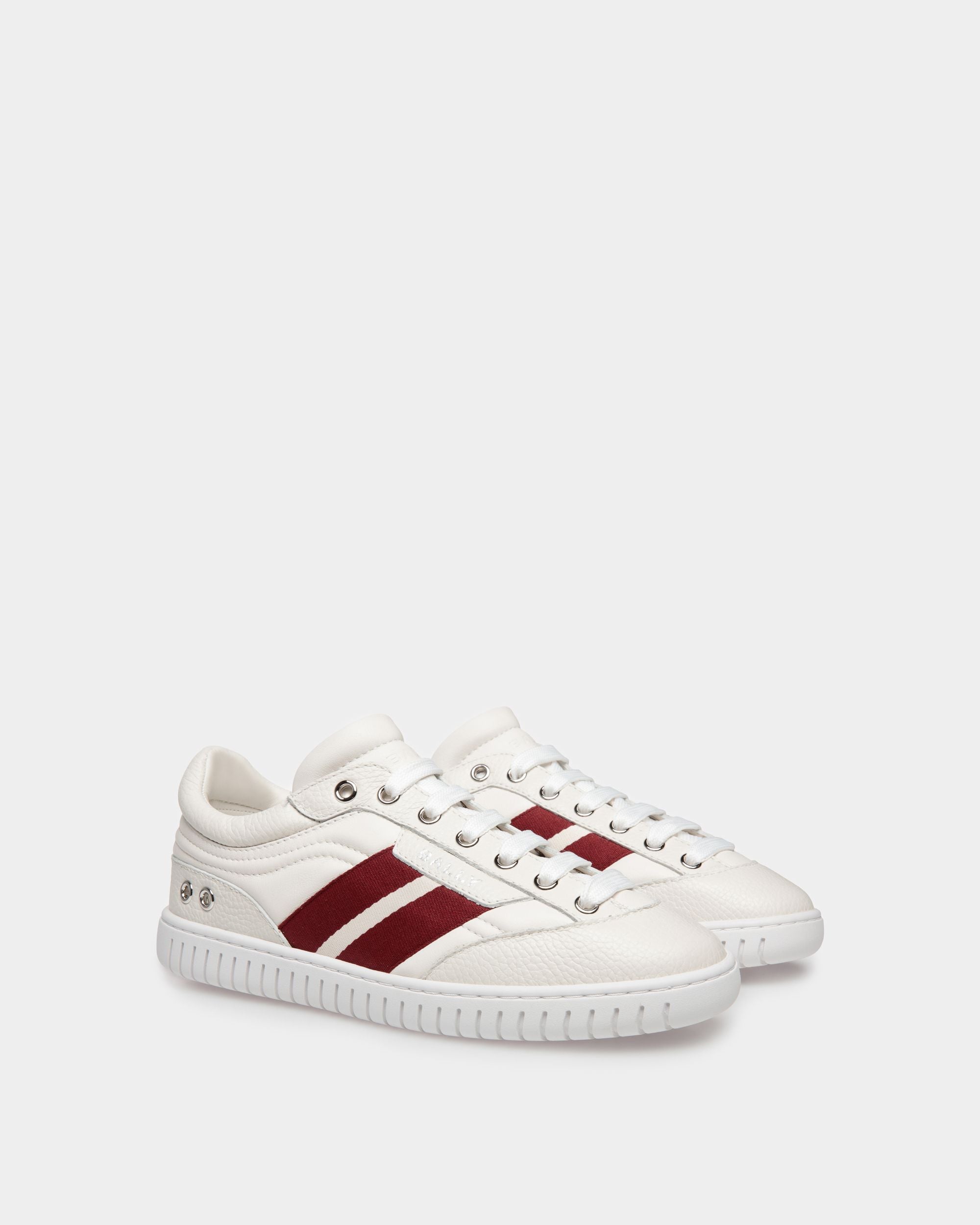 Sneaker Player En Cuir Blanc - Femme - Bally - 02